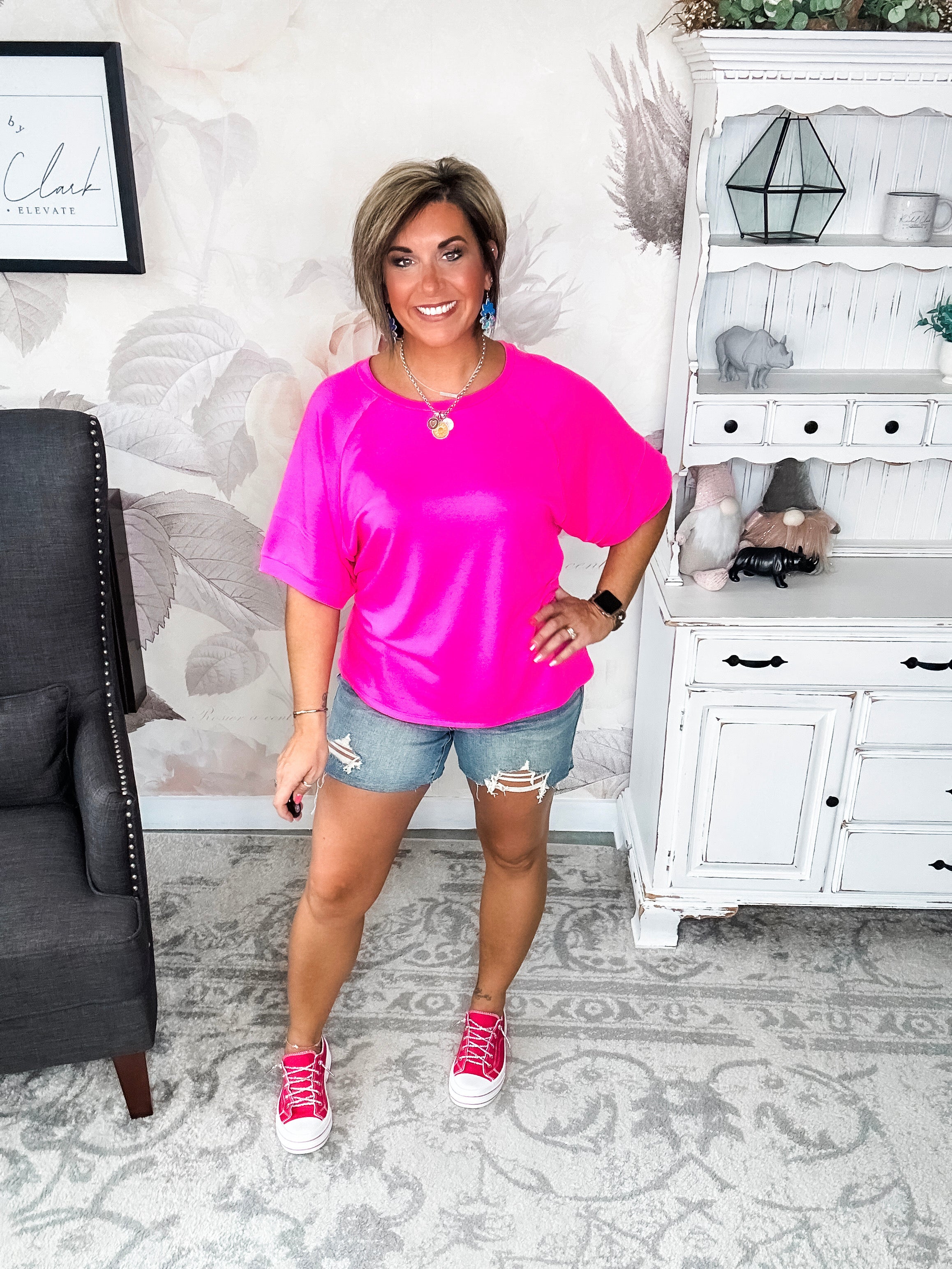 Tell Me The Truth Top - Hot Pink