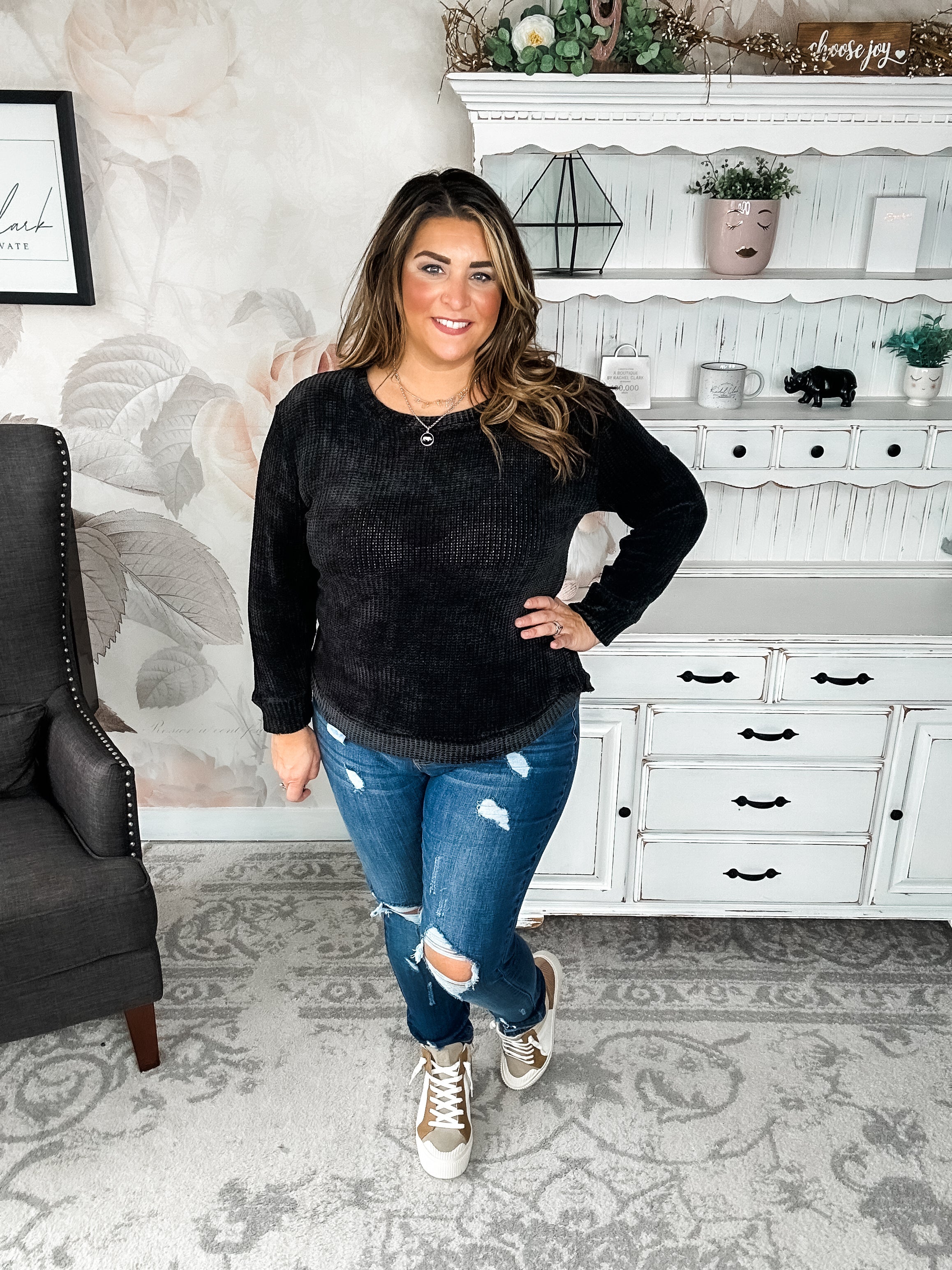 BLACK FRIDAY EXCLUSIVE - Moonlight Mixer Sweater - Black