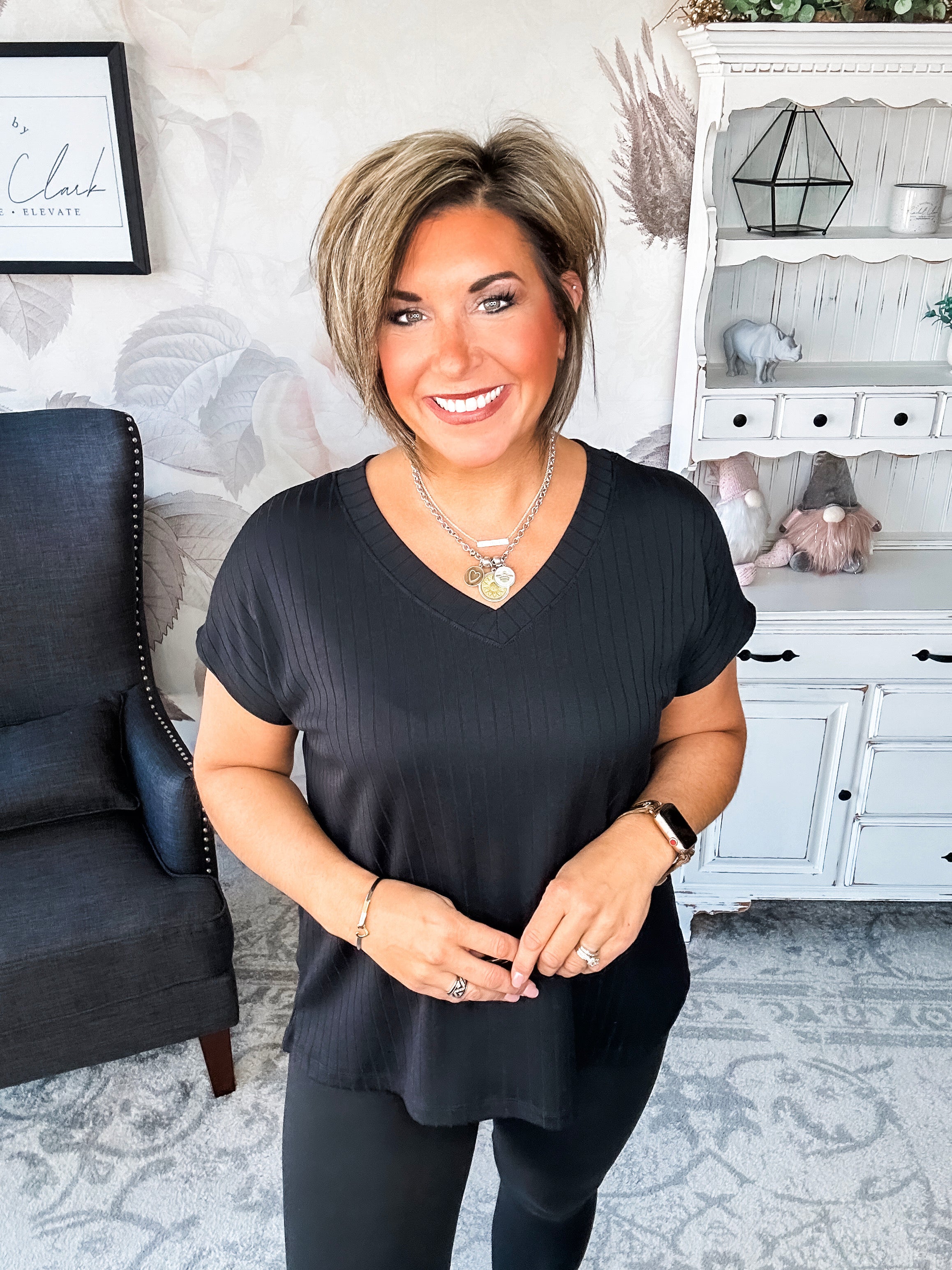 No Stories Here Top - Black