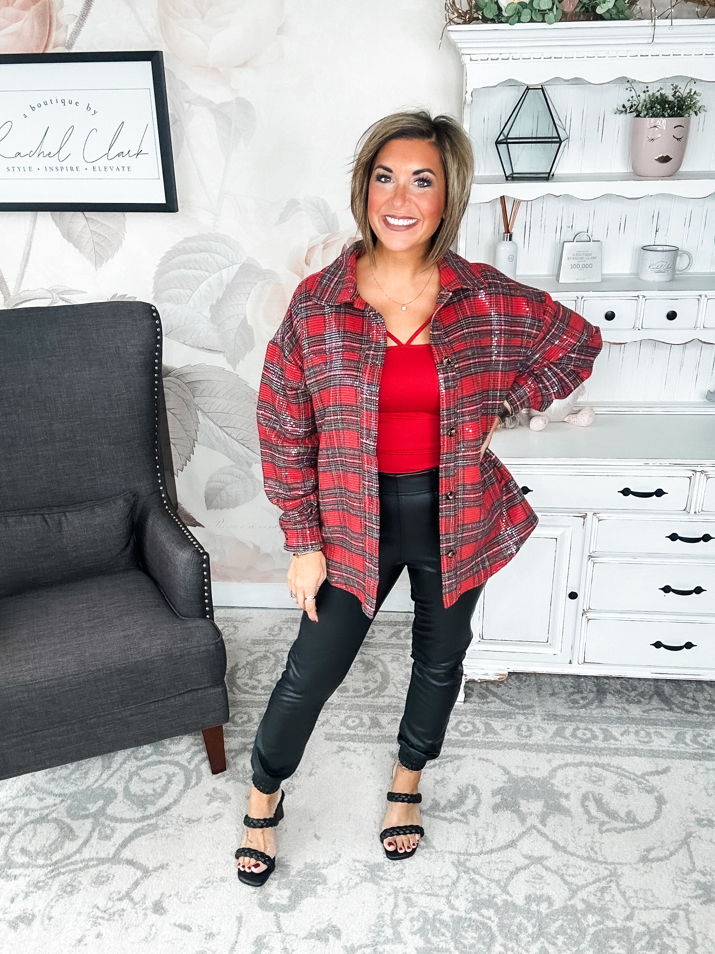 Tinsel Town Plaid Button Down