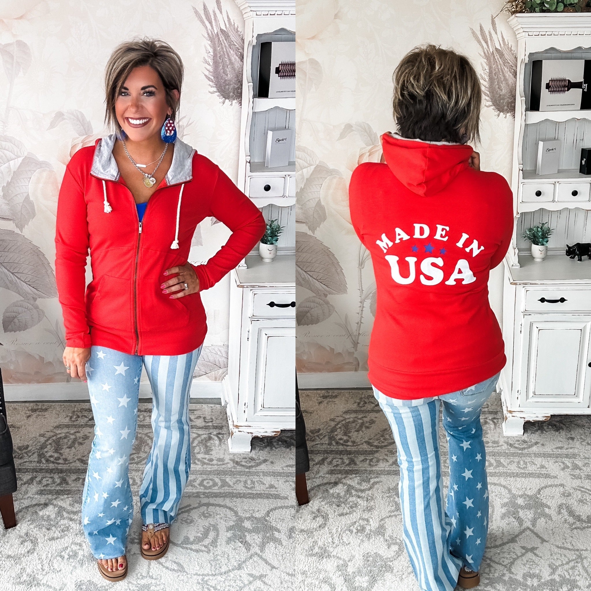 Ampersand Avenue Fullzip Sweatshirt Made in the USA