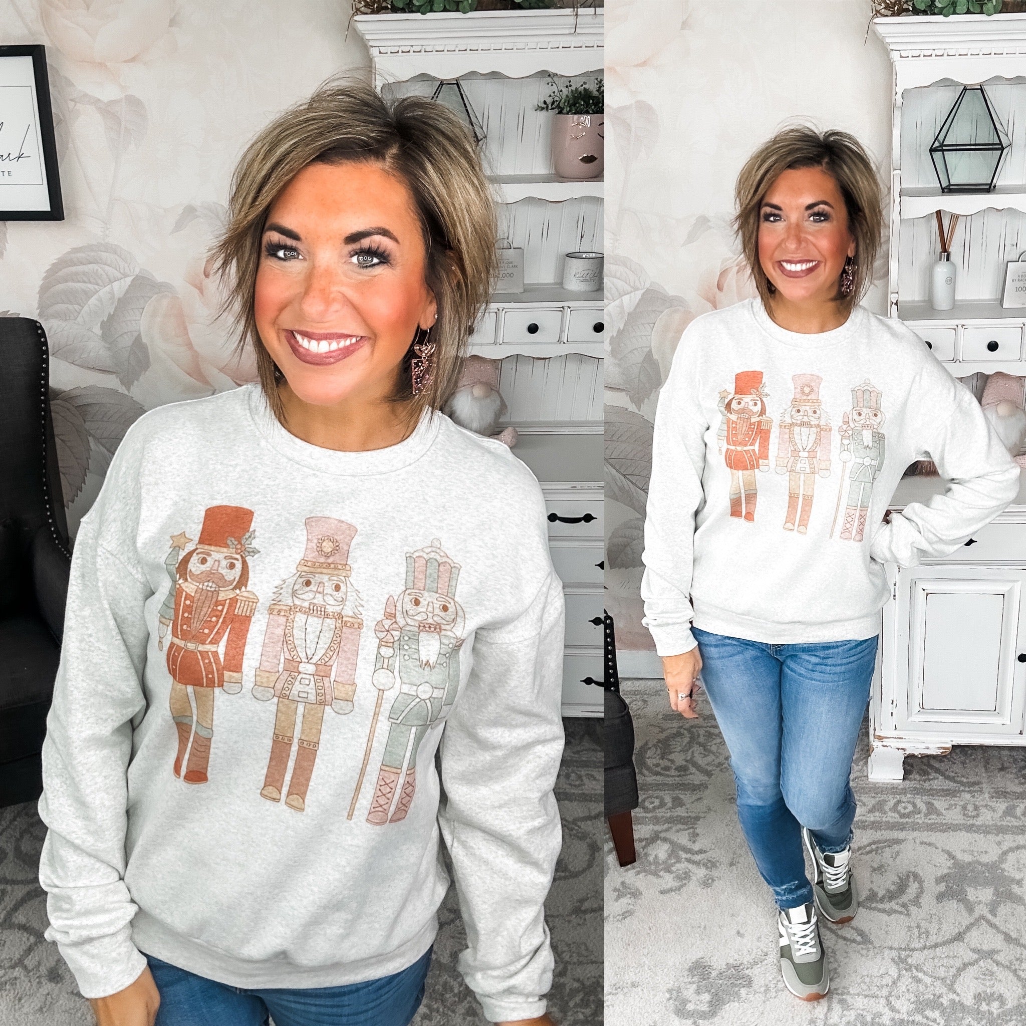 Ampersand Avenue University Pullover - Holly Jolly