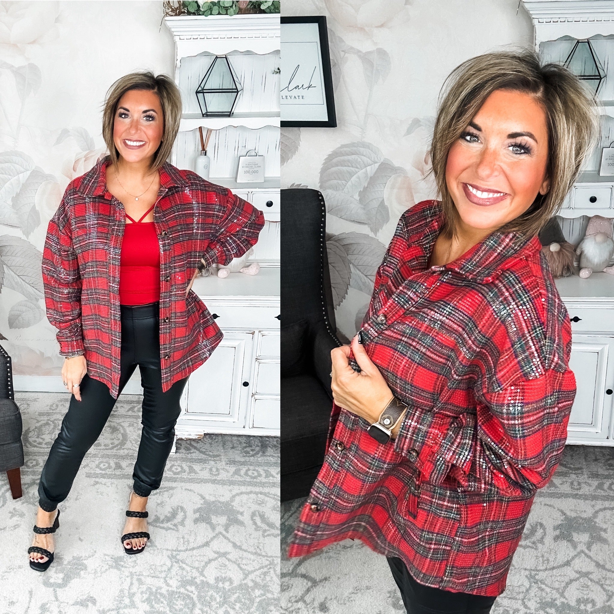 Tinsel Town Plaid Button Down