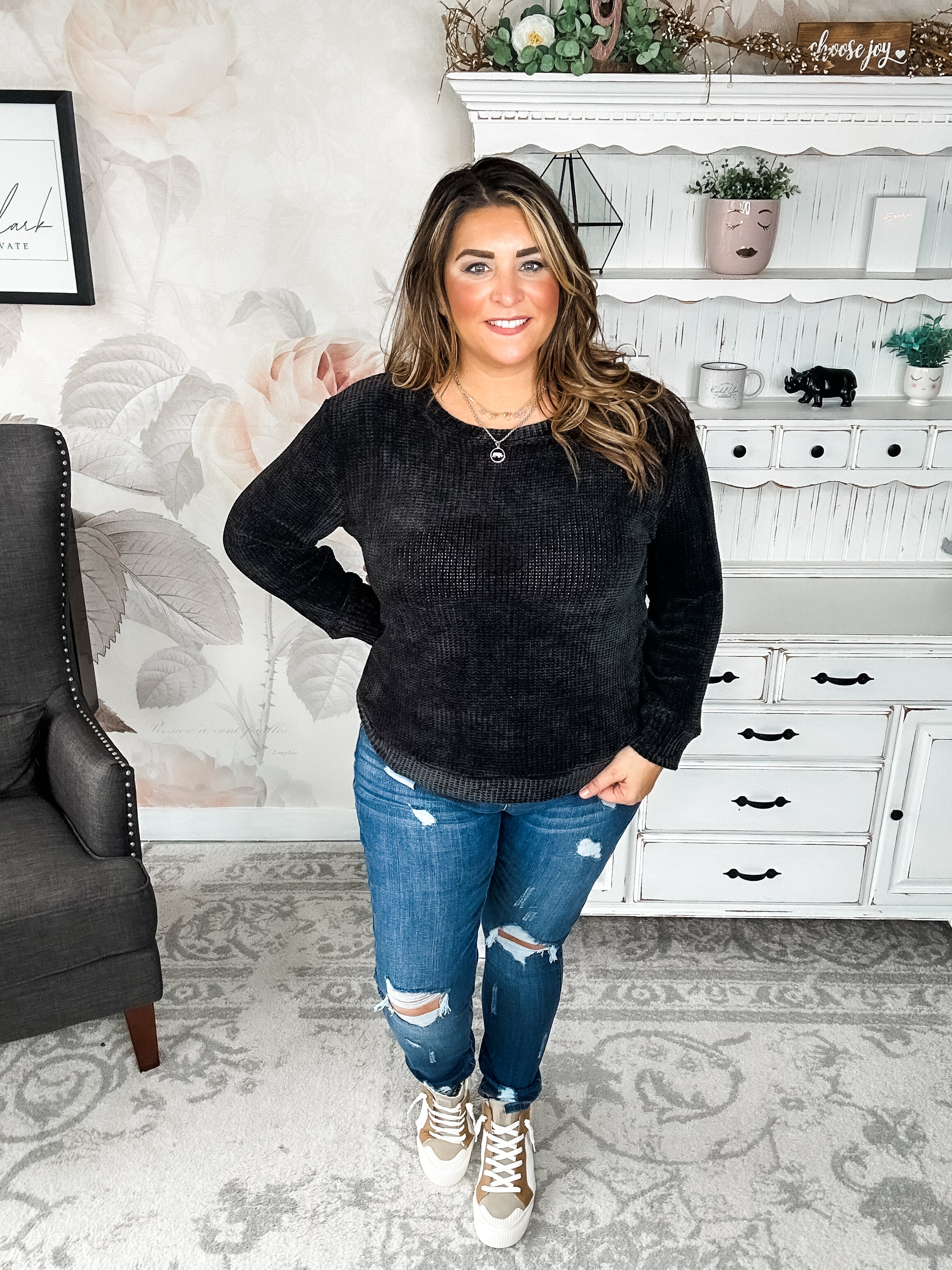 BLACK FRIDAY EXCLUSIVE - Moonlight Mixer Sweater - Black