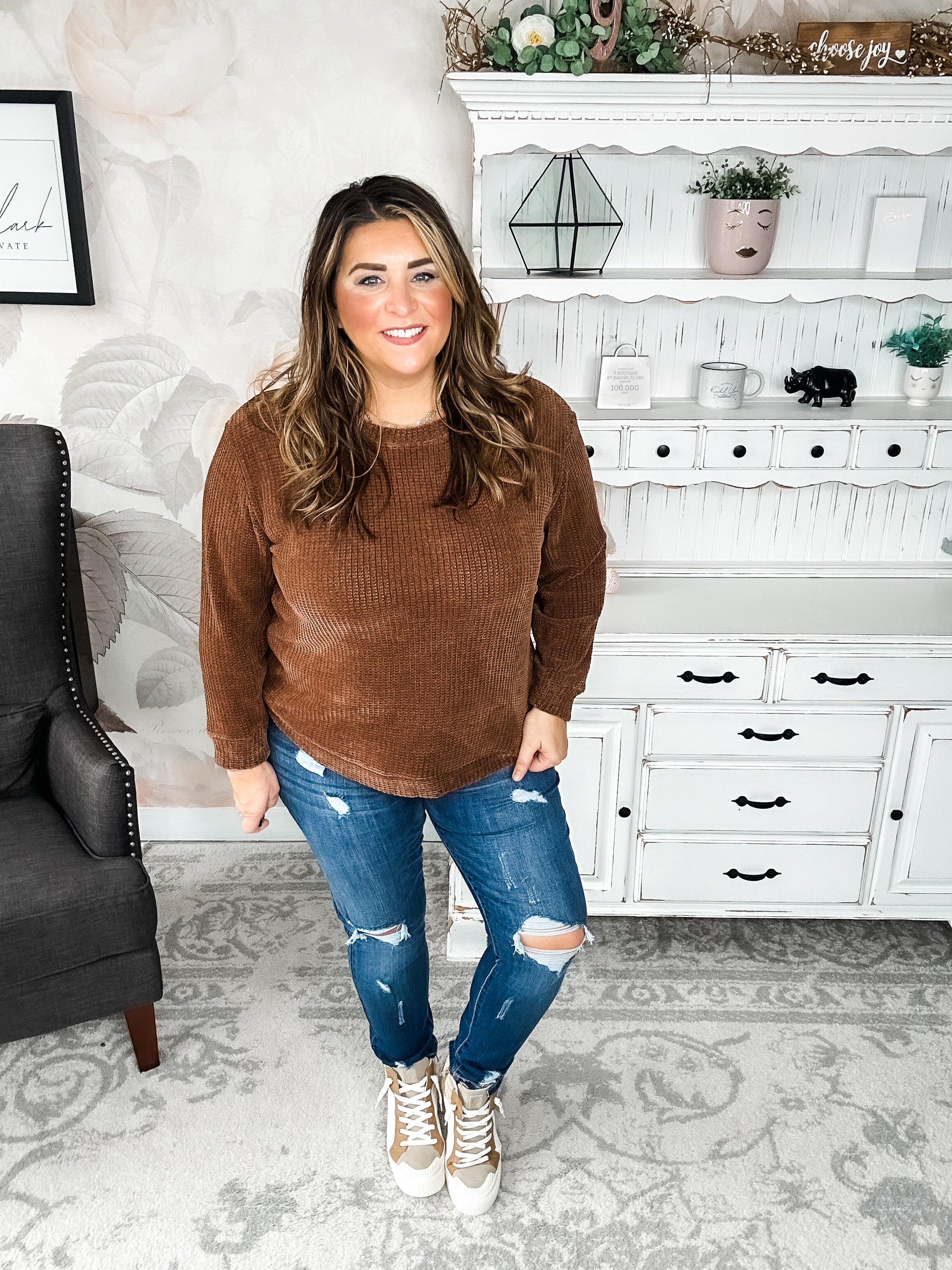 BLACK FRIDAY EXCLUSIVE - Moonlight Mixer Sweater - Brown