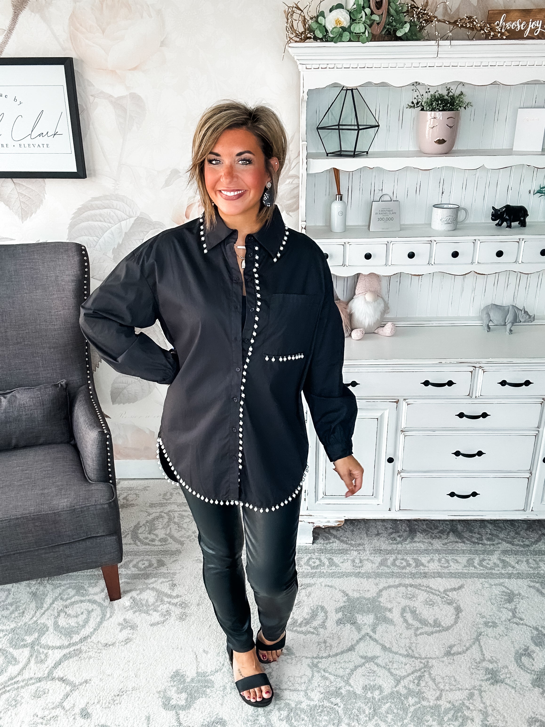 You are Extraordinary Button Down - Black