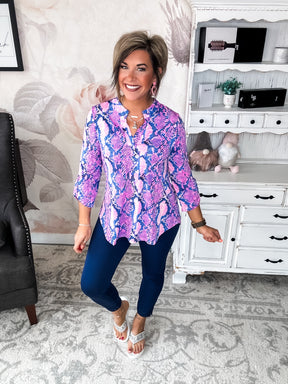 Figure It Out Top - Coral Multi