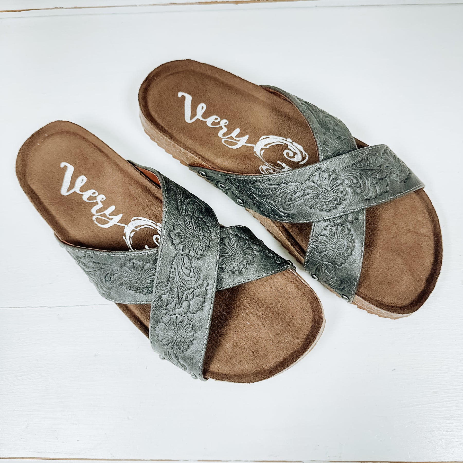 Jaycee Tooled Sandal - Grey
