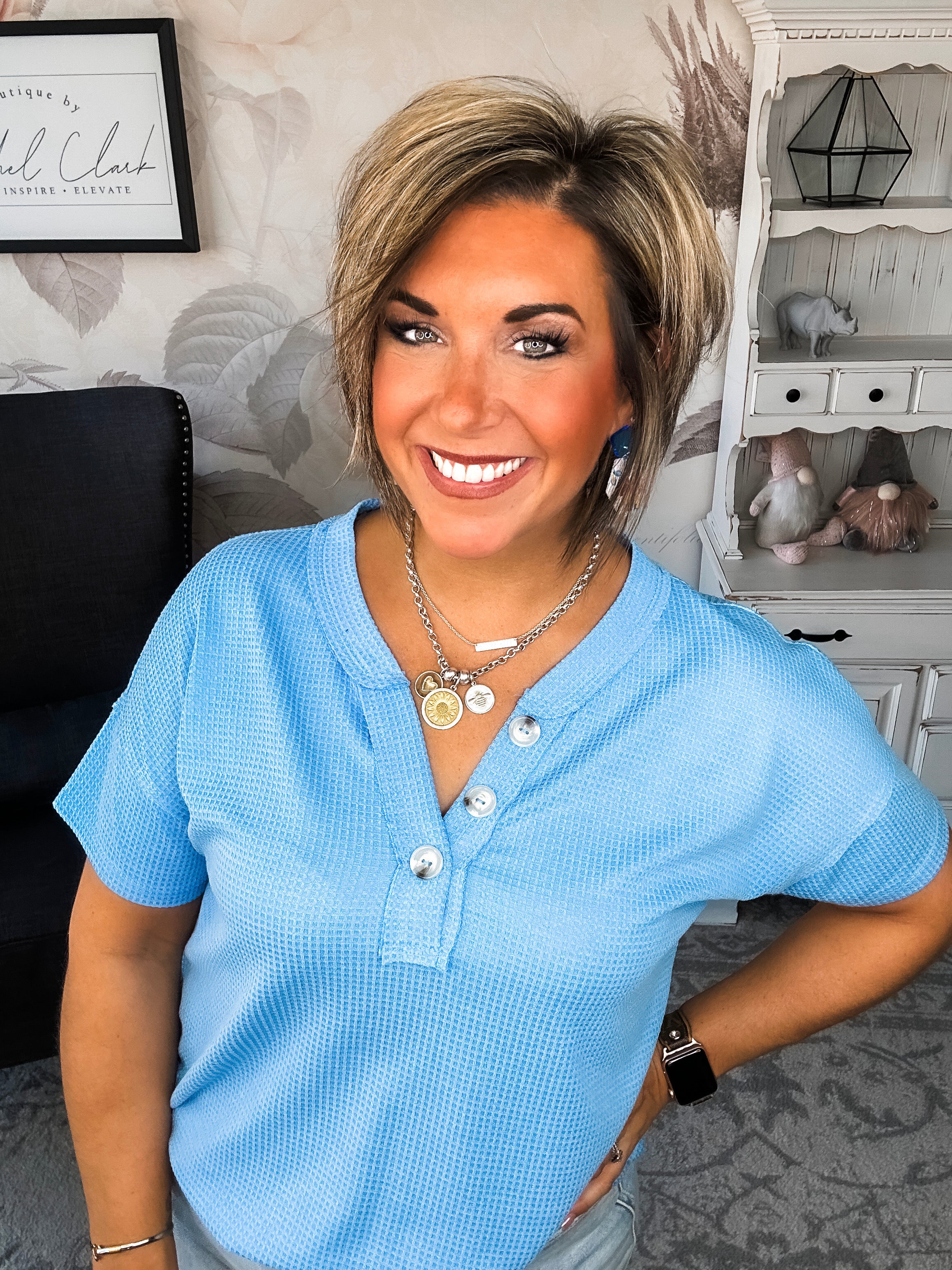 Beautiful Story Top - Ocean Blue