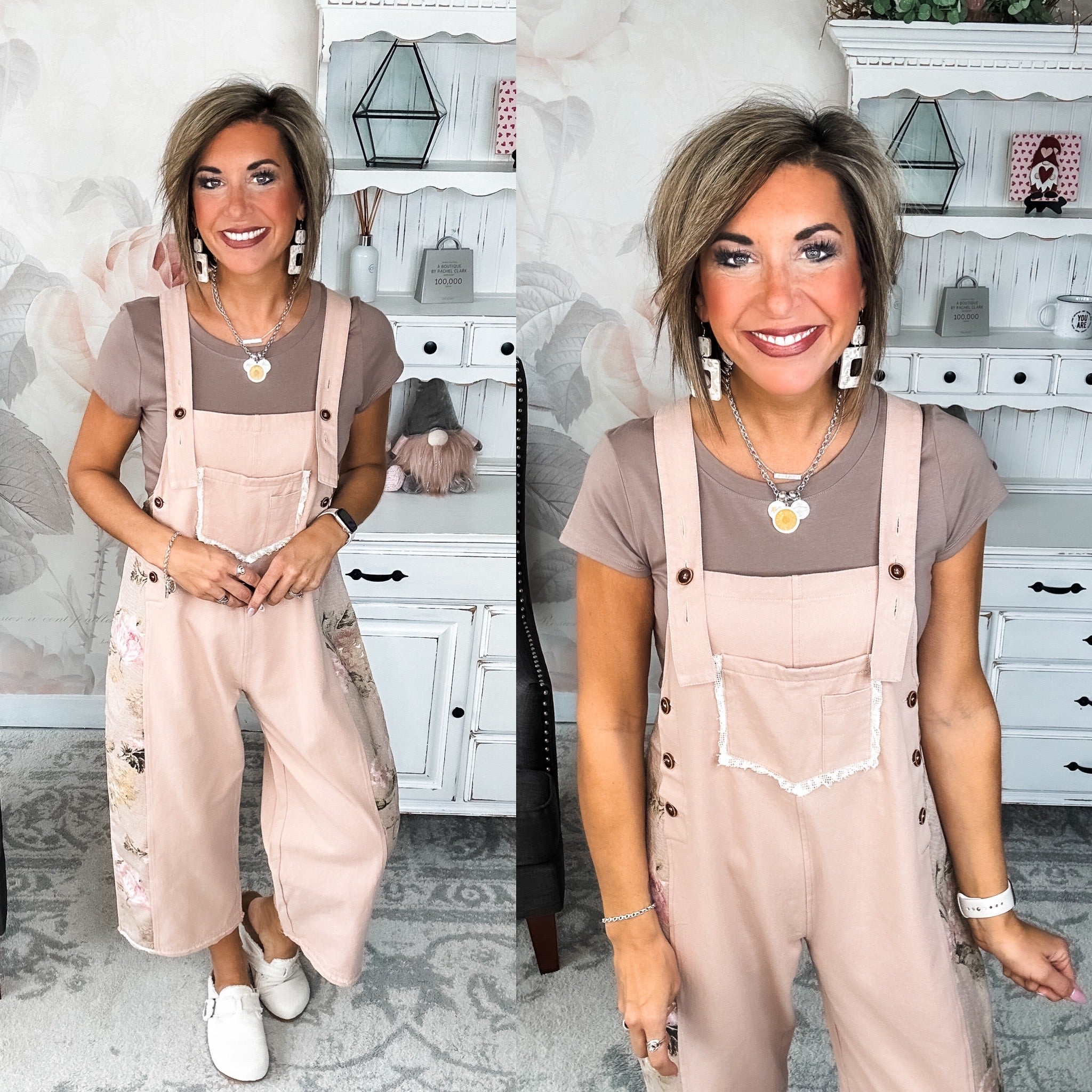 Sweet Symphony Floral Overalls