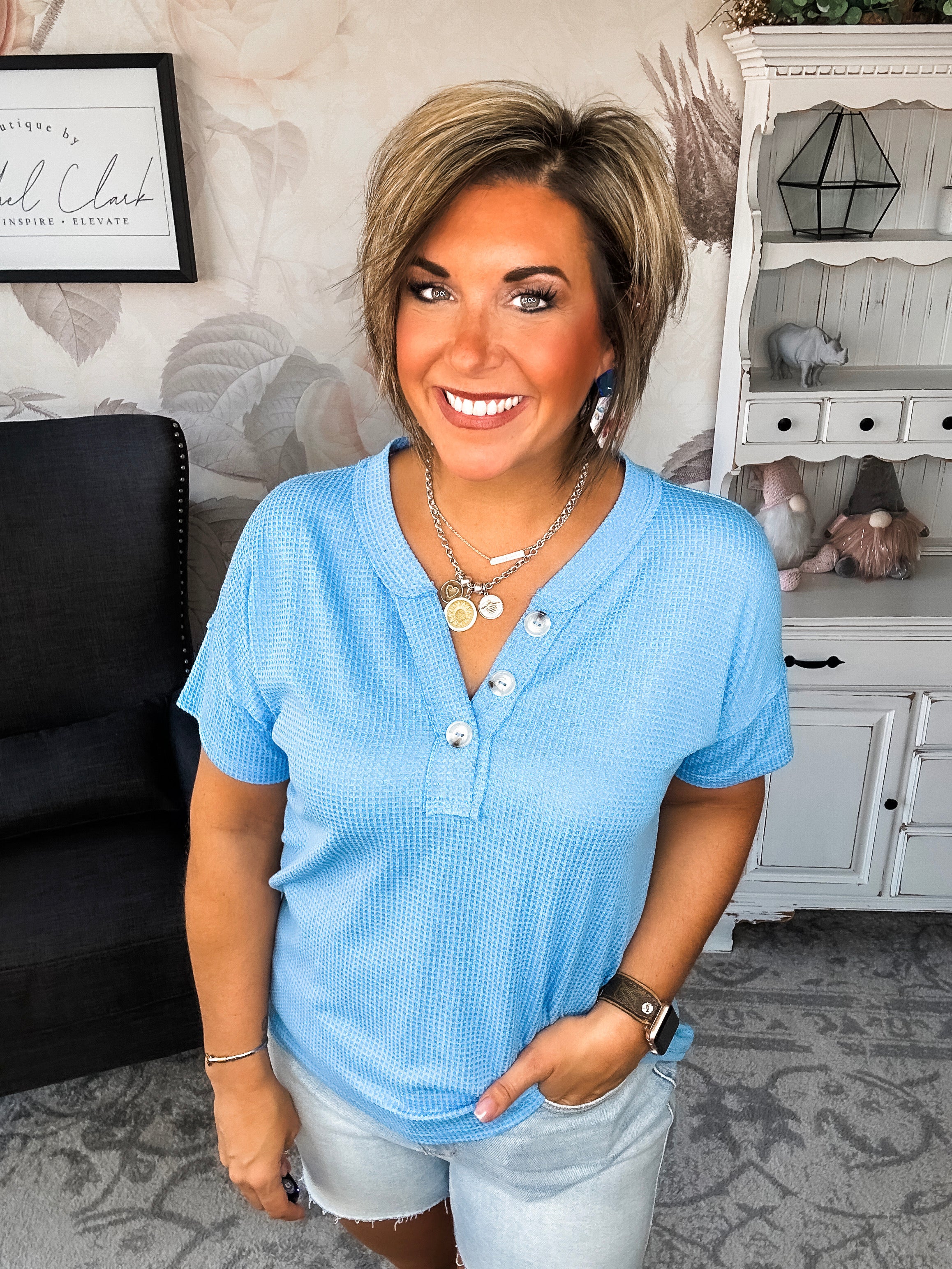 Beautiful Story Top - Ocean Blue