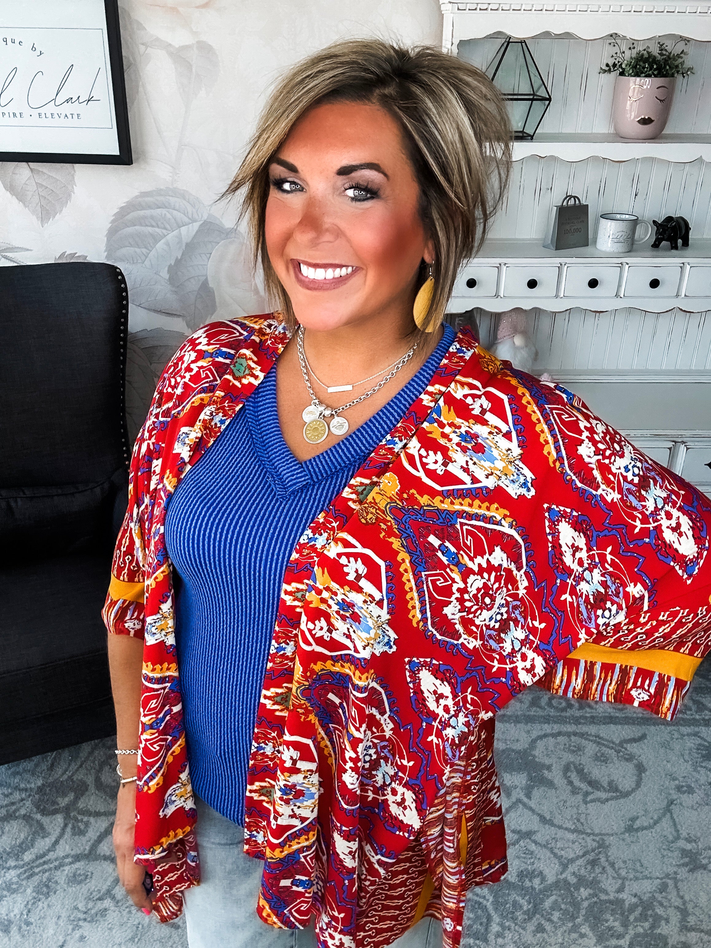 The Perfect Mix Kimono - Red