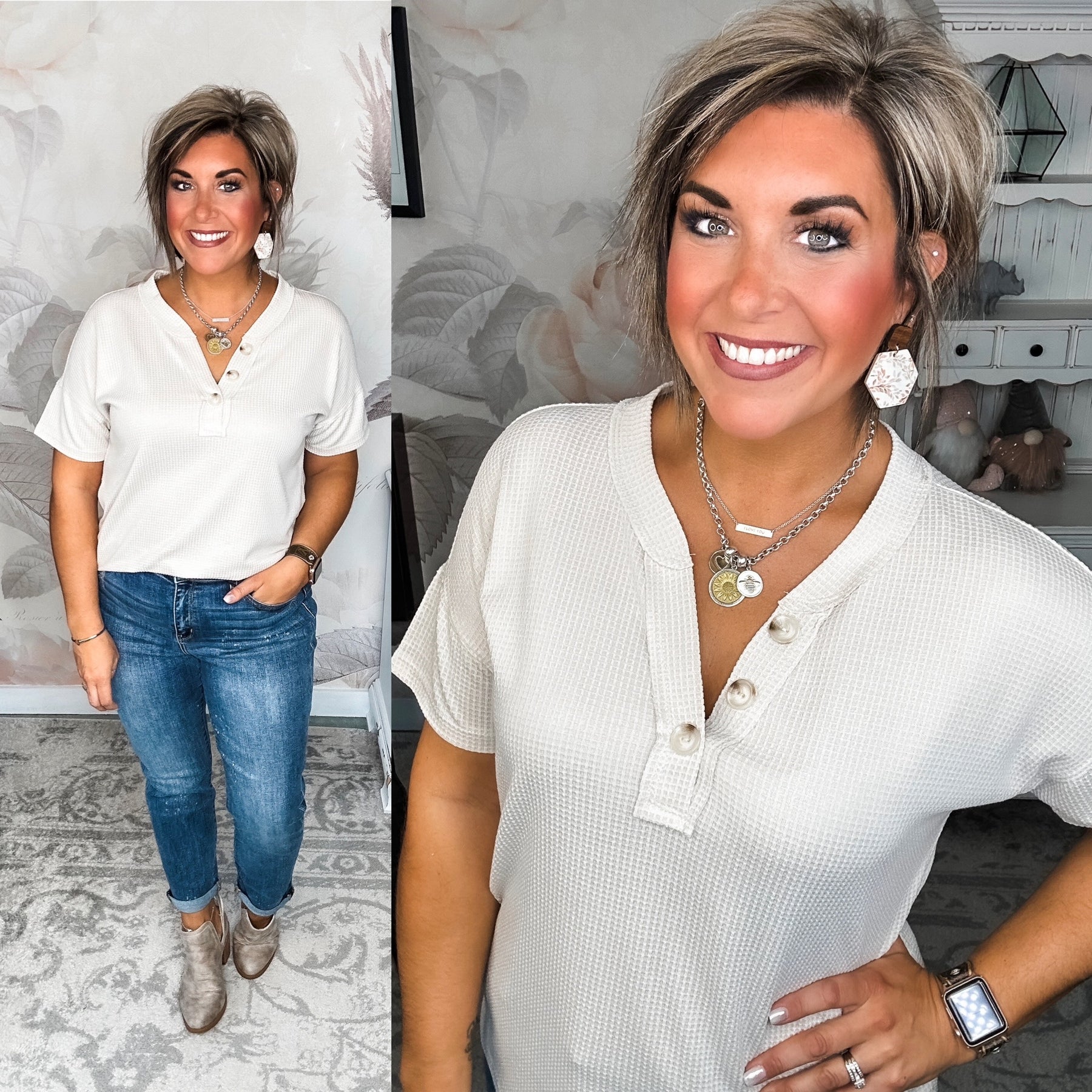 Beautiful Story Top - Oatmeal