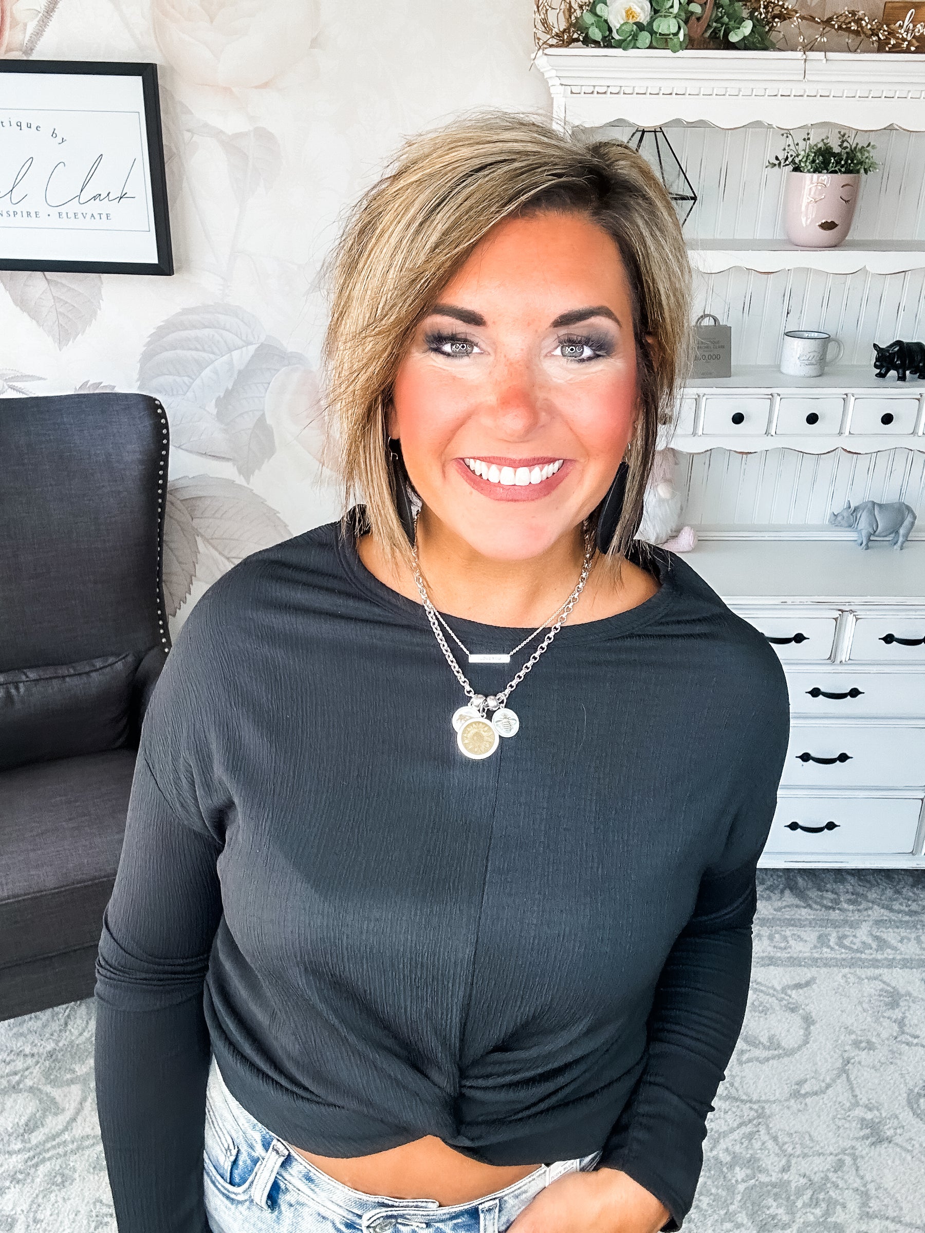 Just Like You Long Sleeve Top - Black