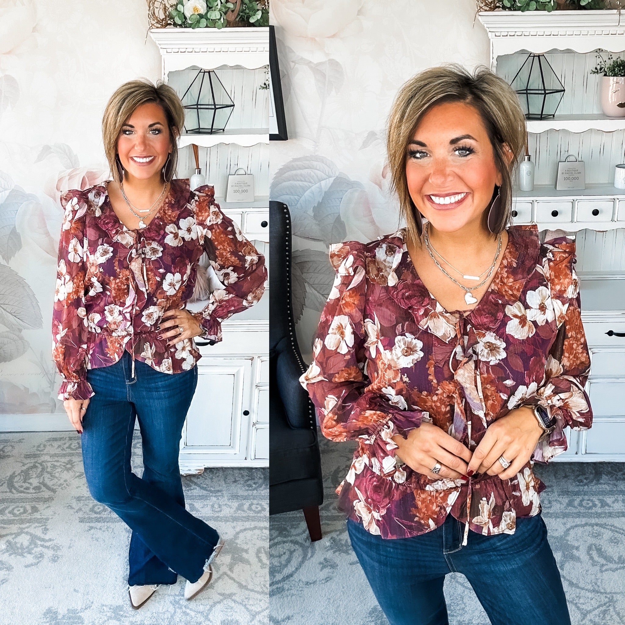 Wanted to Stay Floral Blouse