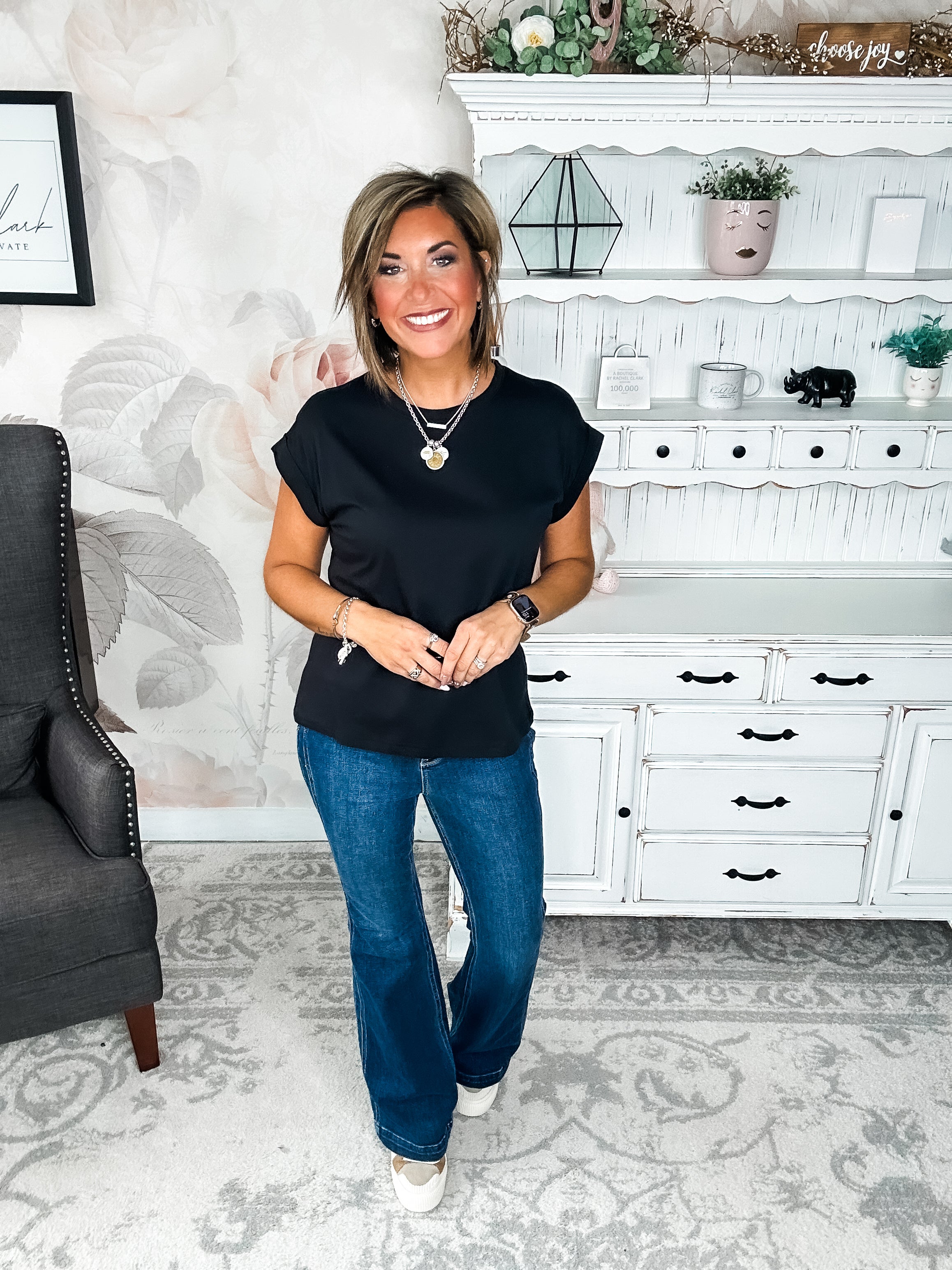 BLACK FRIDAY EXCLUSIVE - Up All Night Short Sleeve Tee- Black