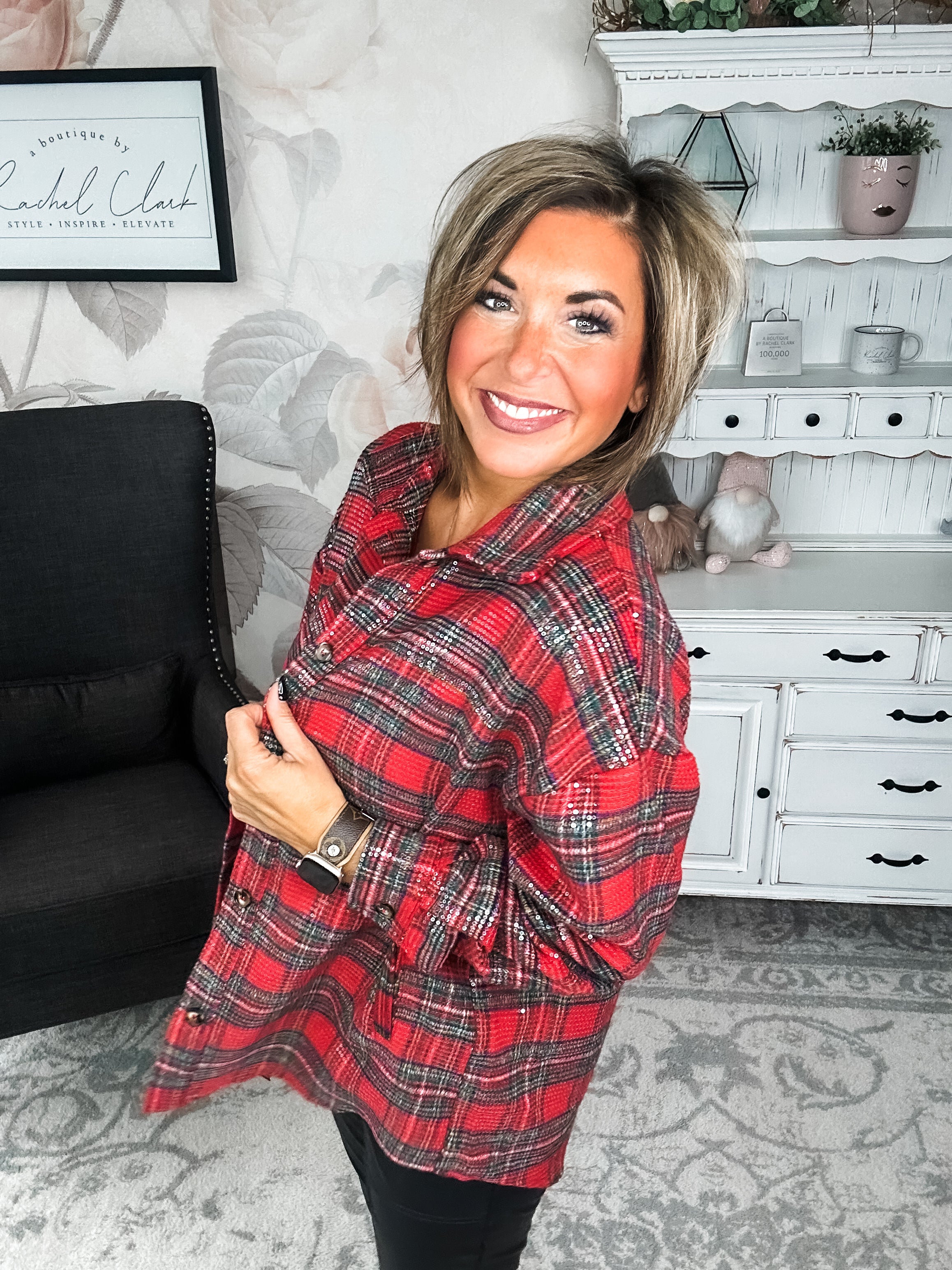 Tinsel Town Plaid Button Down