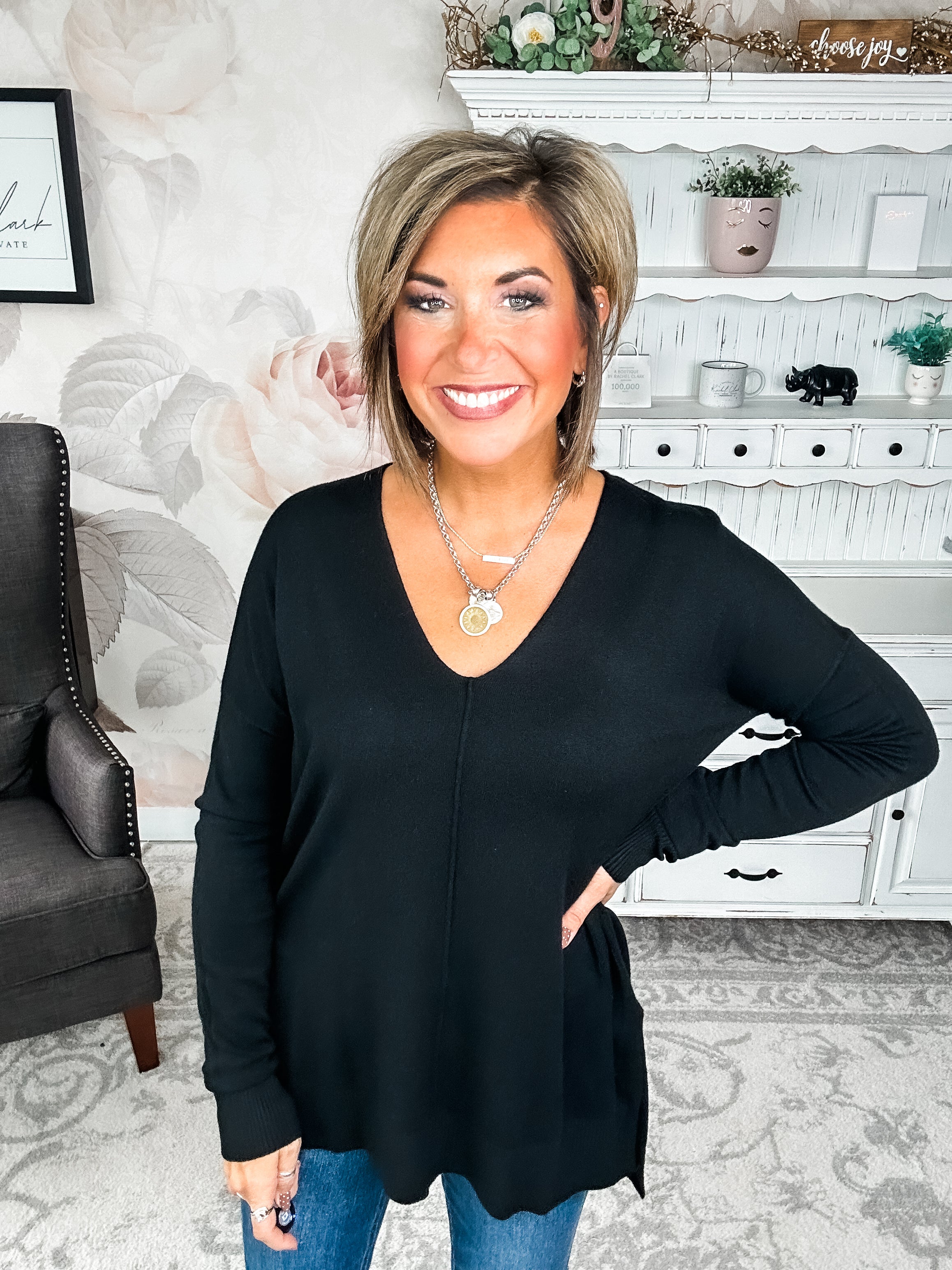 BLACK FRIDAY EXCLUSIVE - Blackout Breezer Sweater - Black