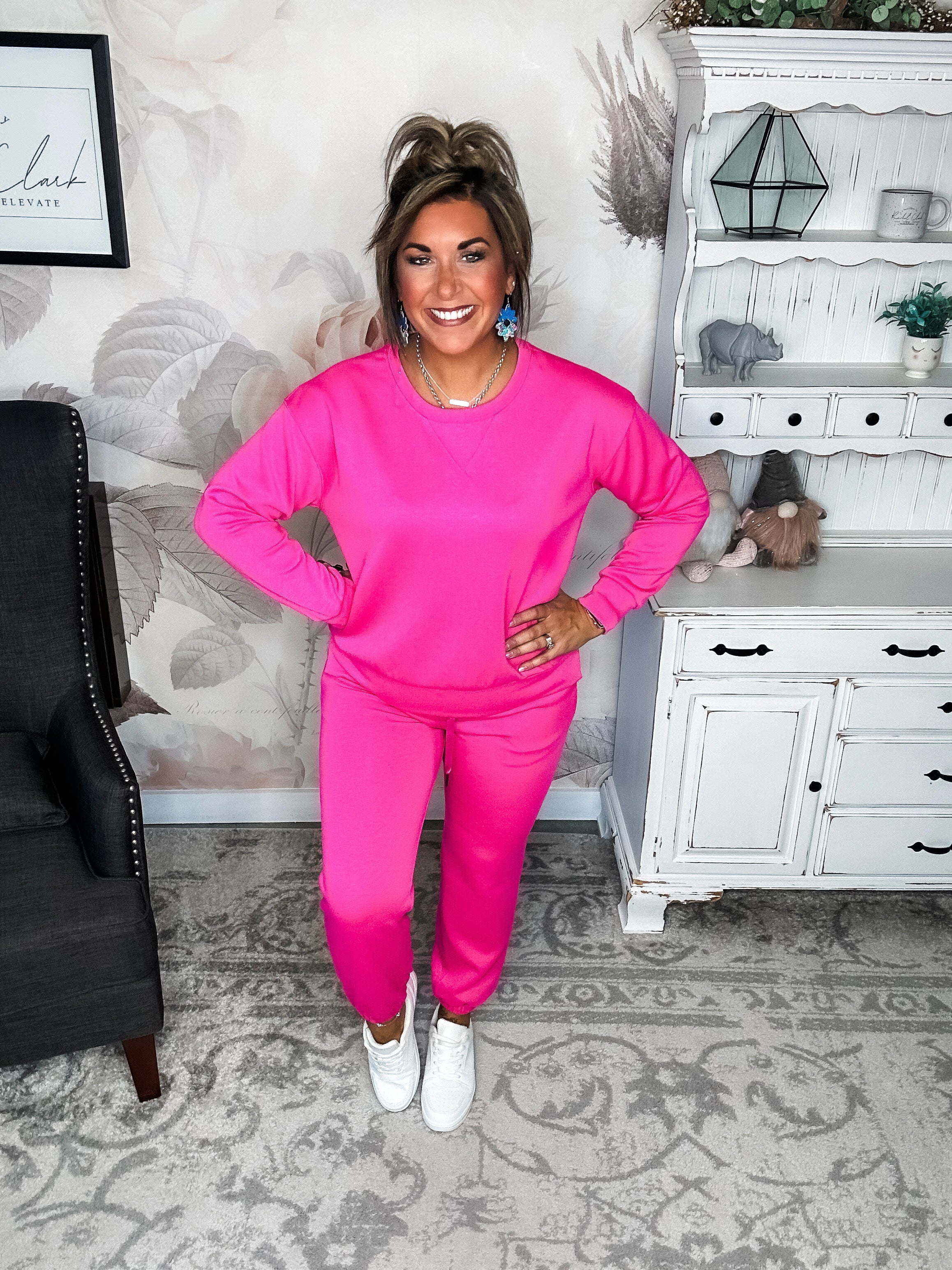 Classy On The Weekend Set - Hot Pink