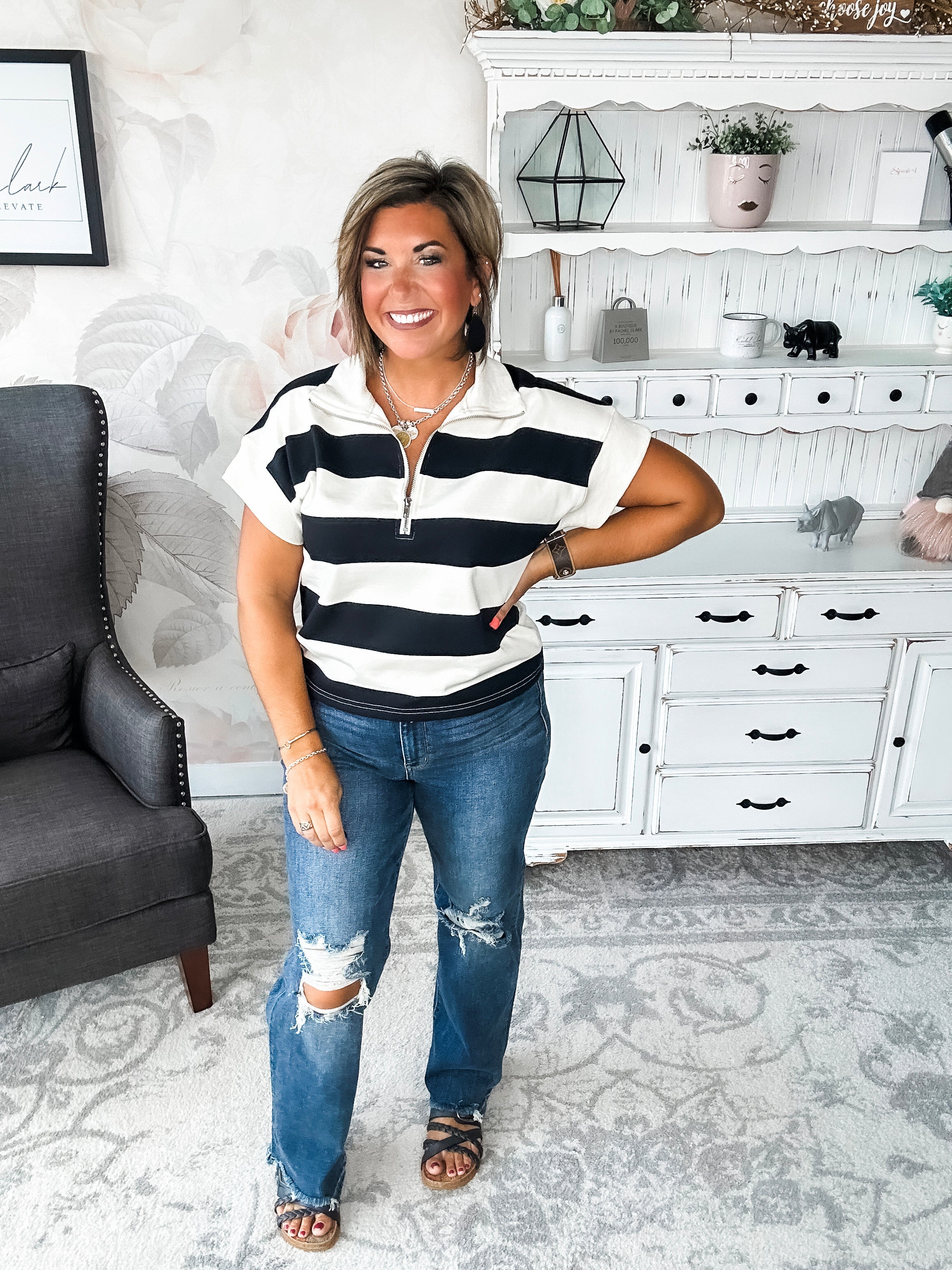 Hope Floats Quarter Zip Sweater