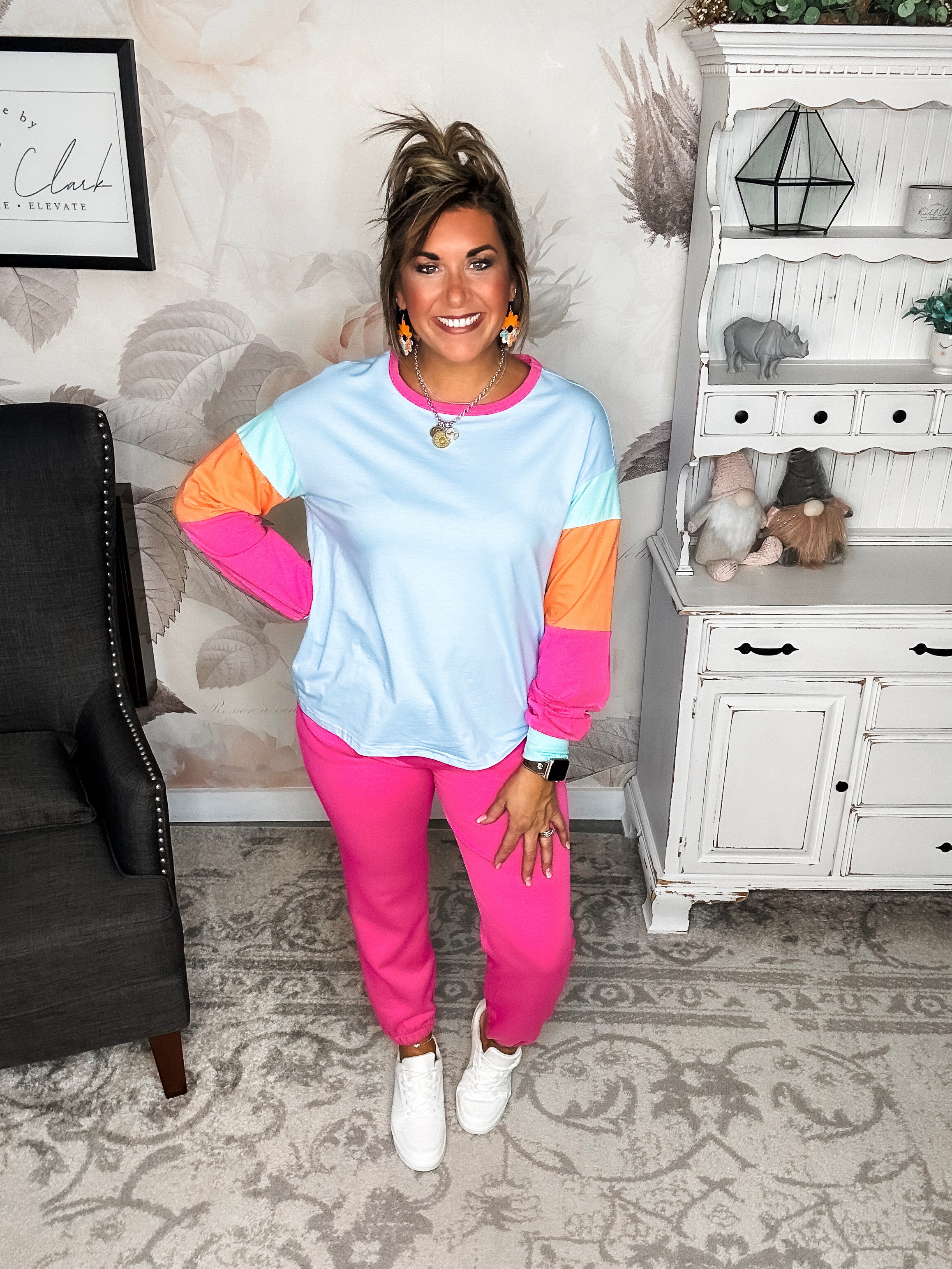 Try Again Color Block Top