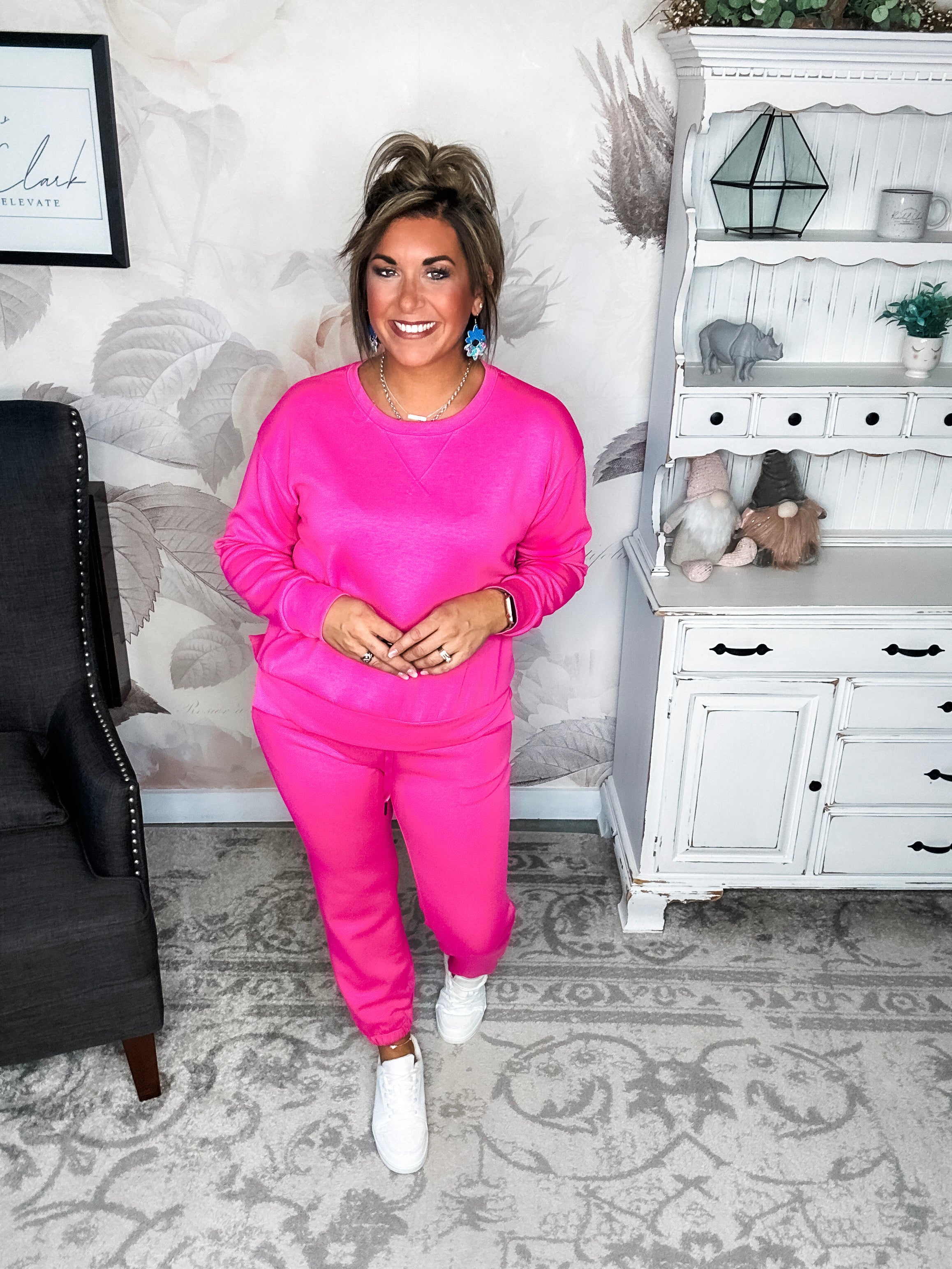 Classy On The Weekend Set - Hot Pink