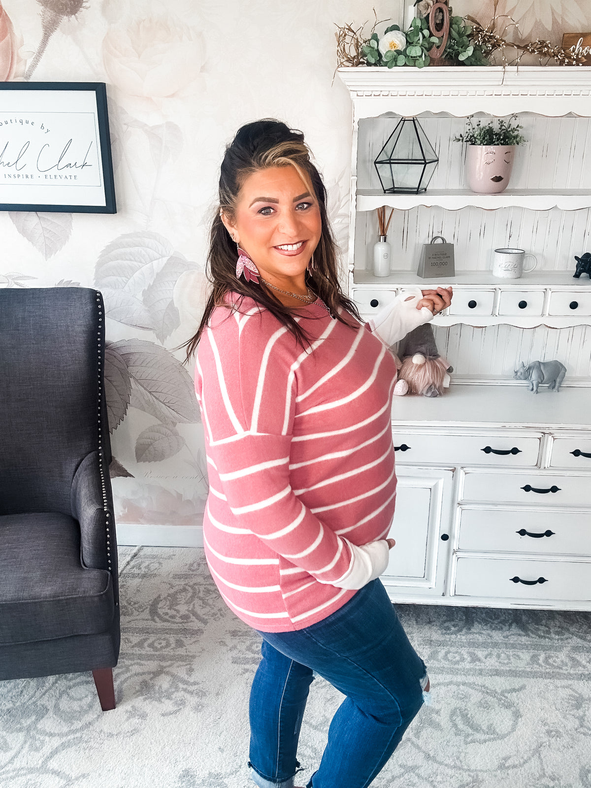 Look Back On The Time Pullover - Mauve