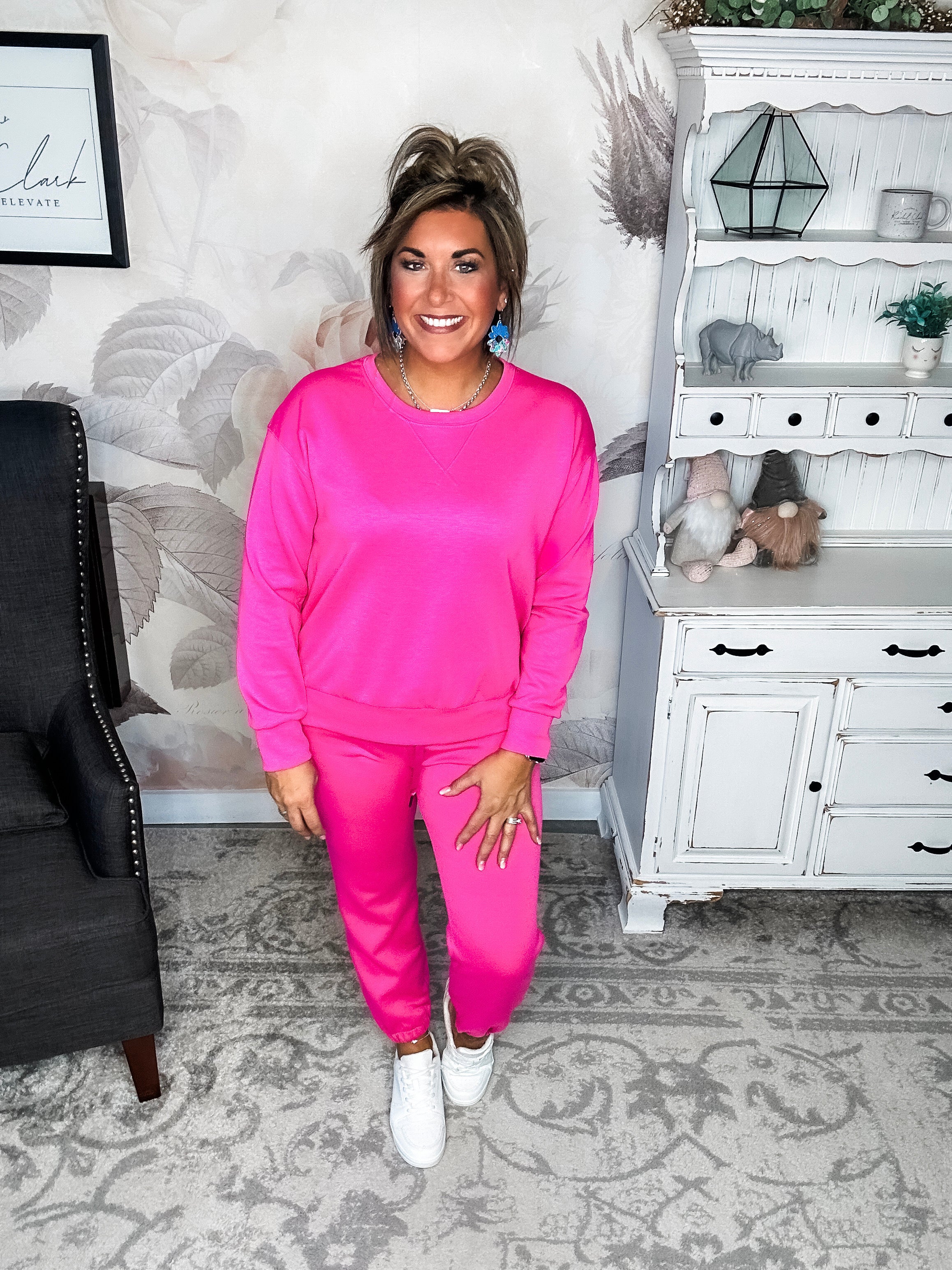 Classy On The Weekend Set - Hot Pink