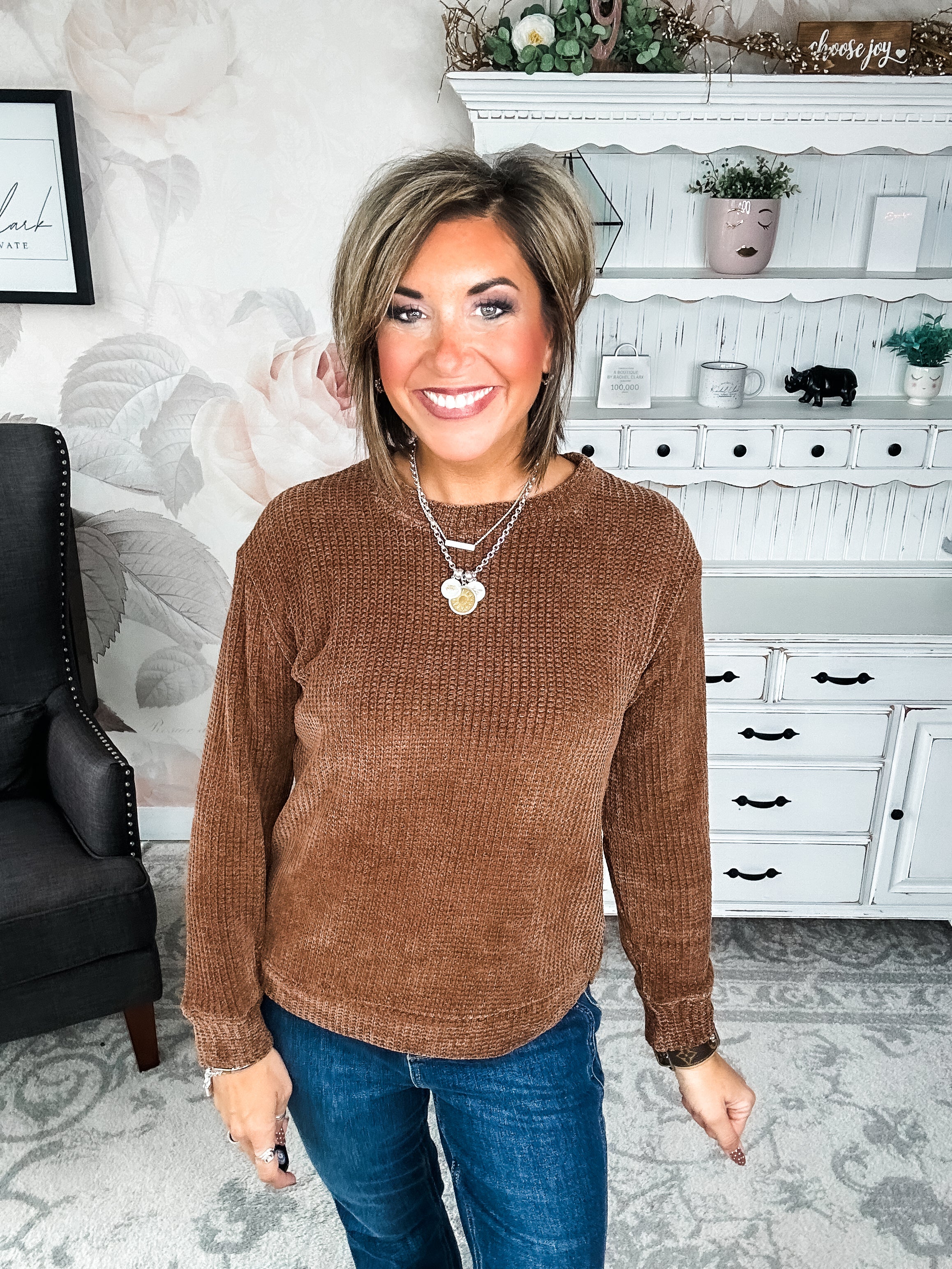 BLACK FRIDAY EXCLUSIVE - Moonlight Mixer Sweater - Brown