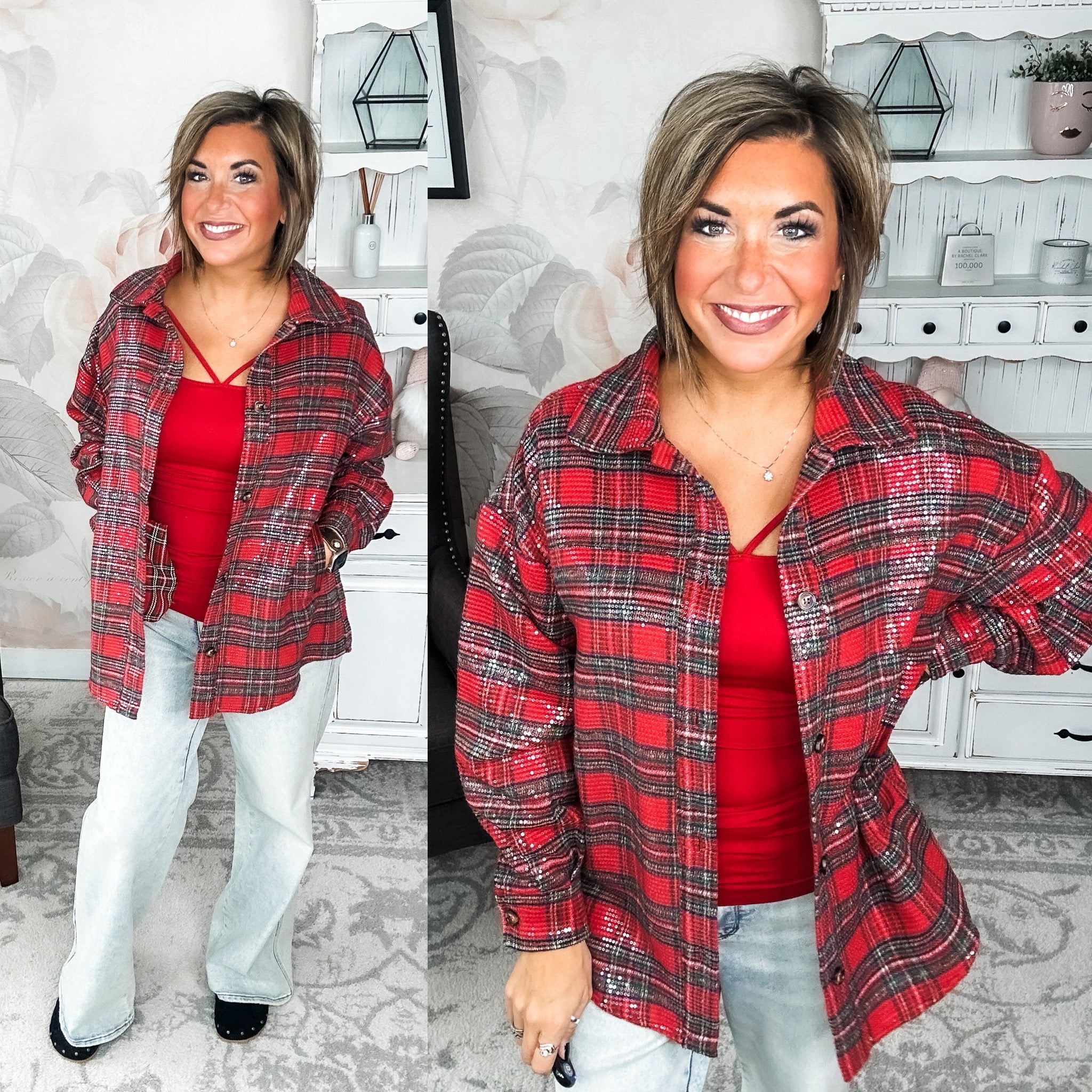 Tinsel Town Plaid Button Down