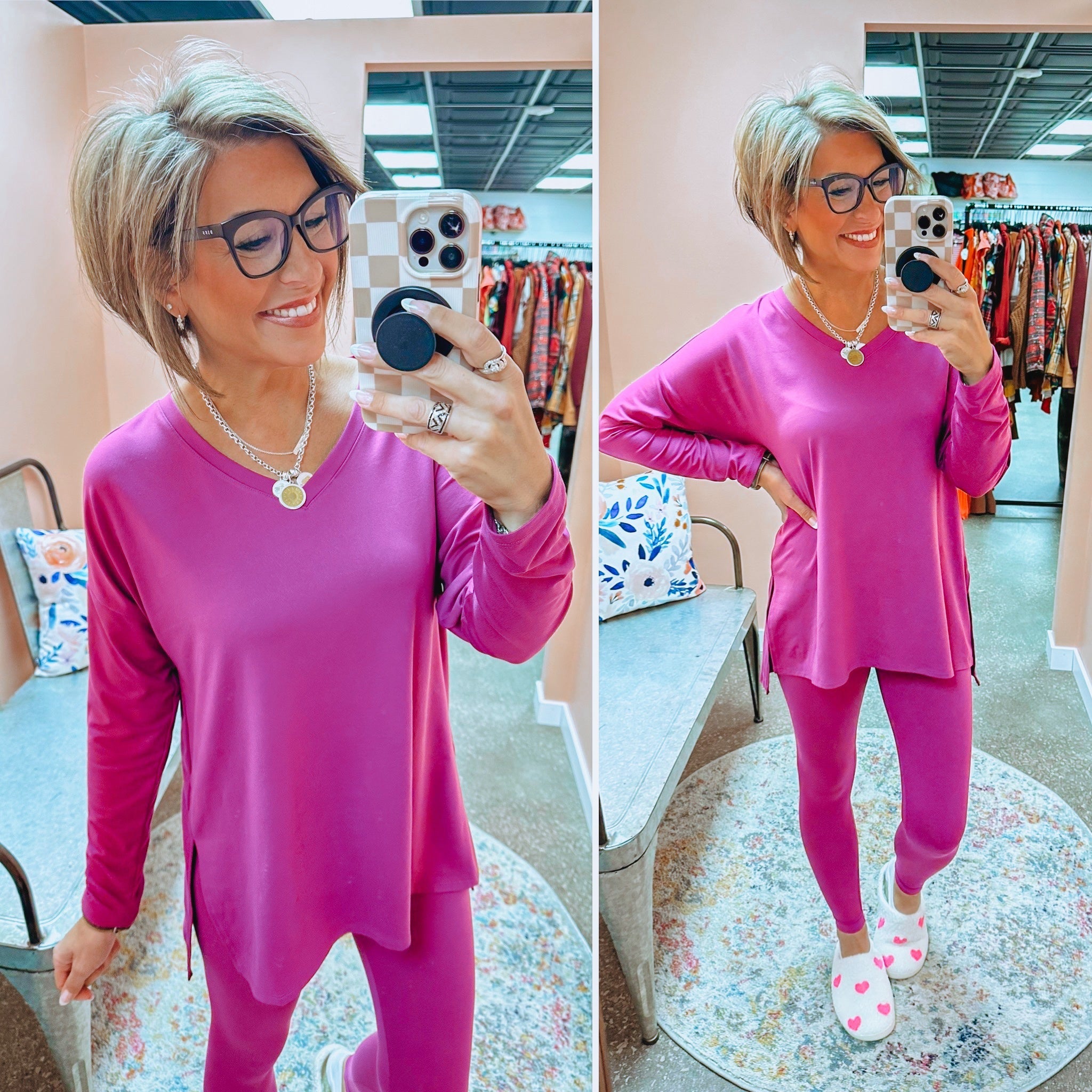 You Can't Resist This Lounge Set - Plum