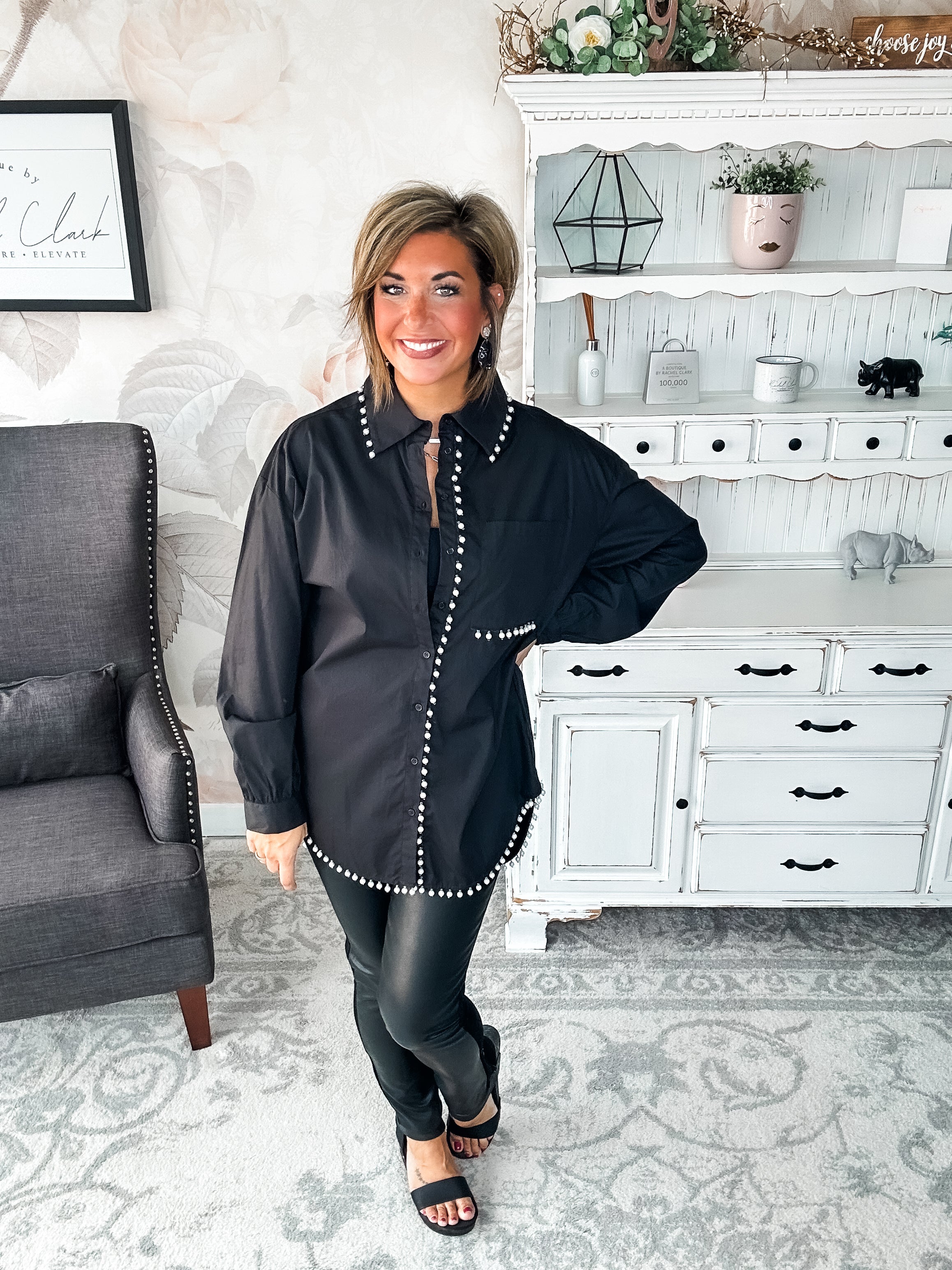 You are Extraordinary Button Down - Black