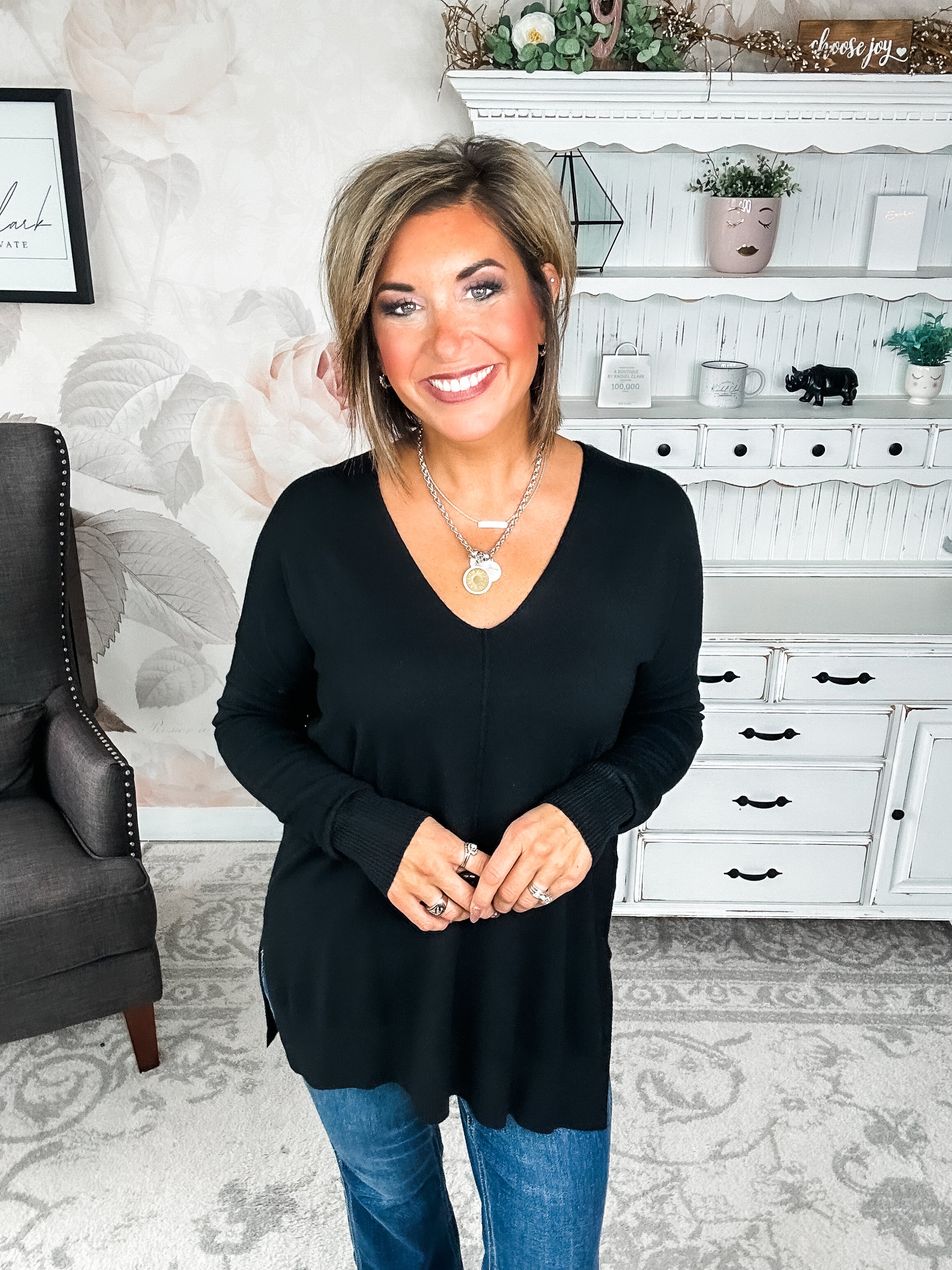 BLACK FRIDAY EXCLUSIVE - Blackout Breezer Sweater - Black