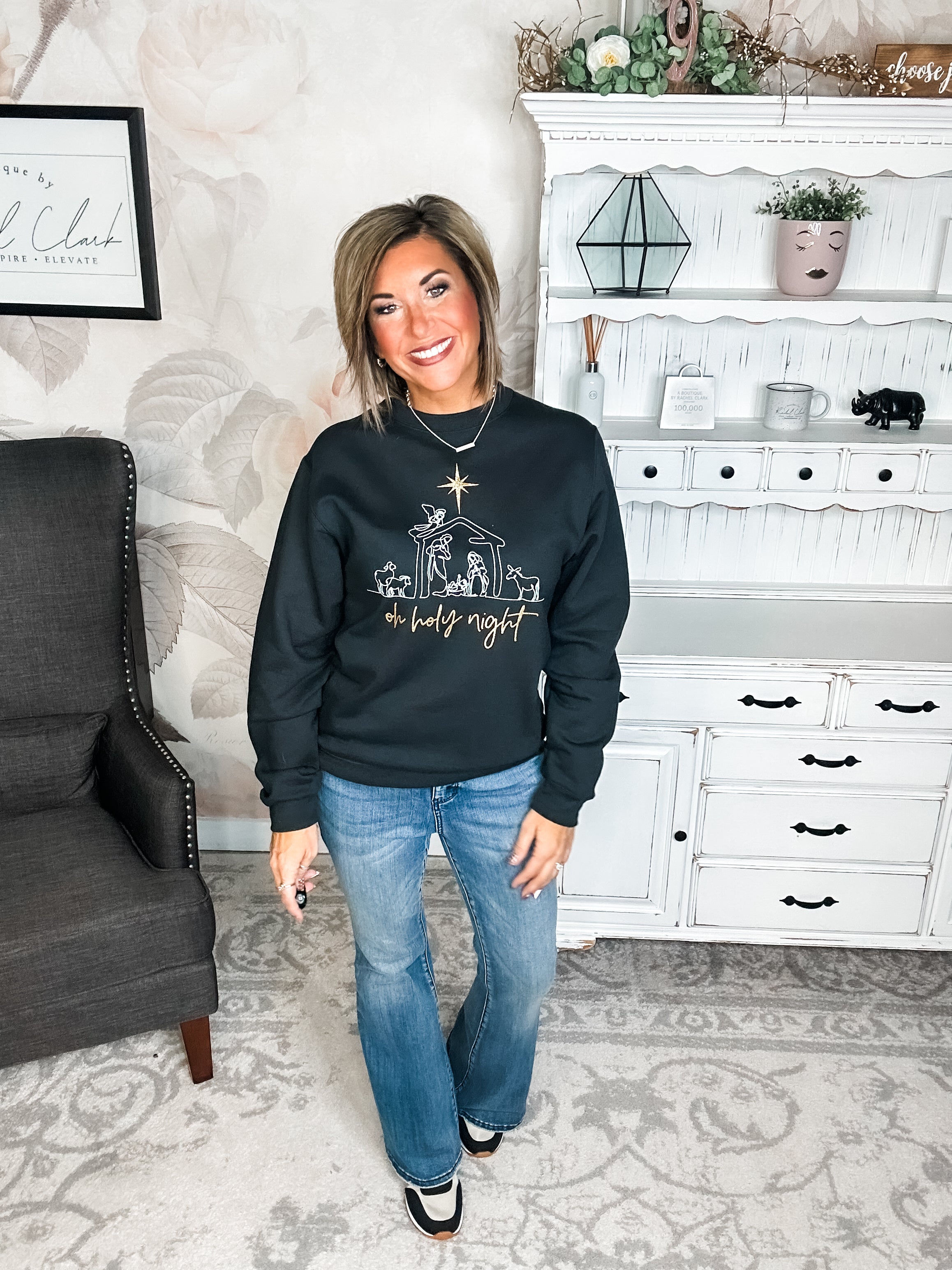 Oh Holy Night Graphic Sweatshirt