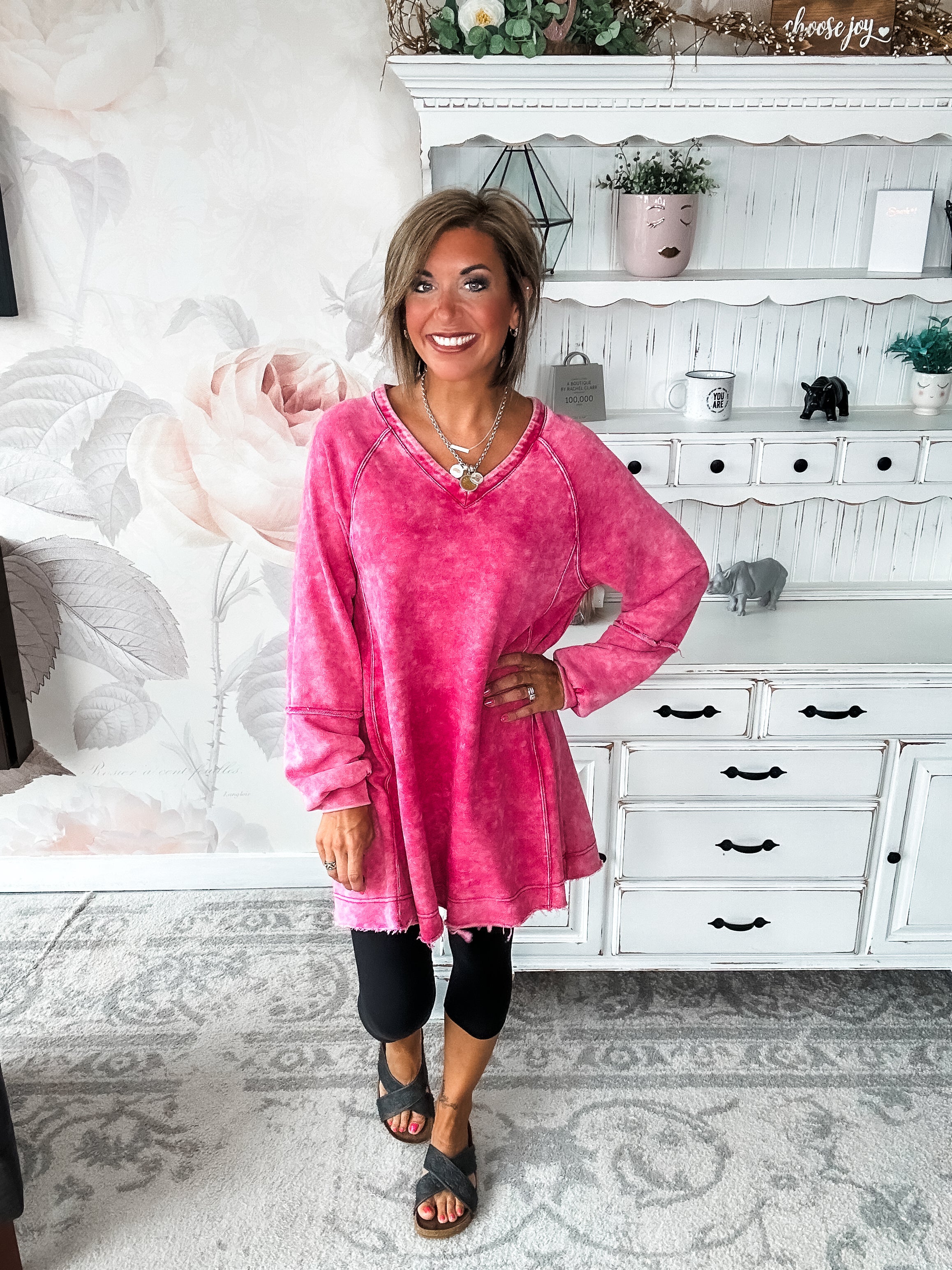 They All Made It Shift Dress - Magenta