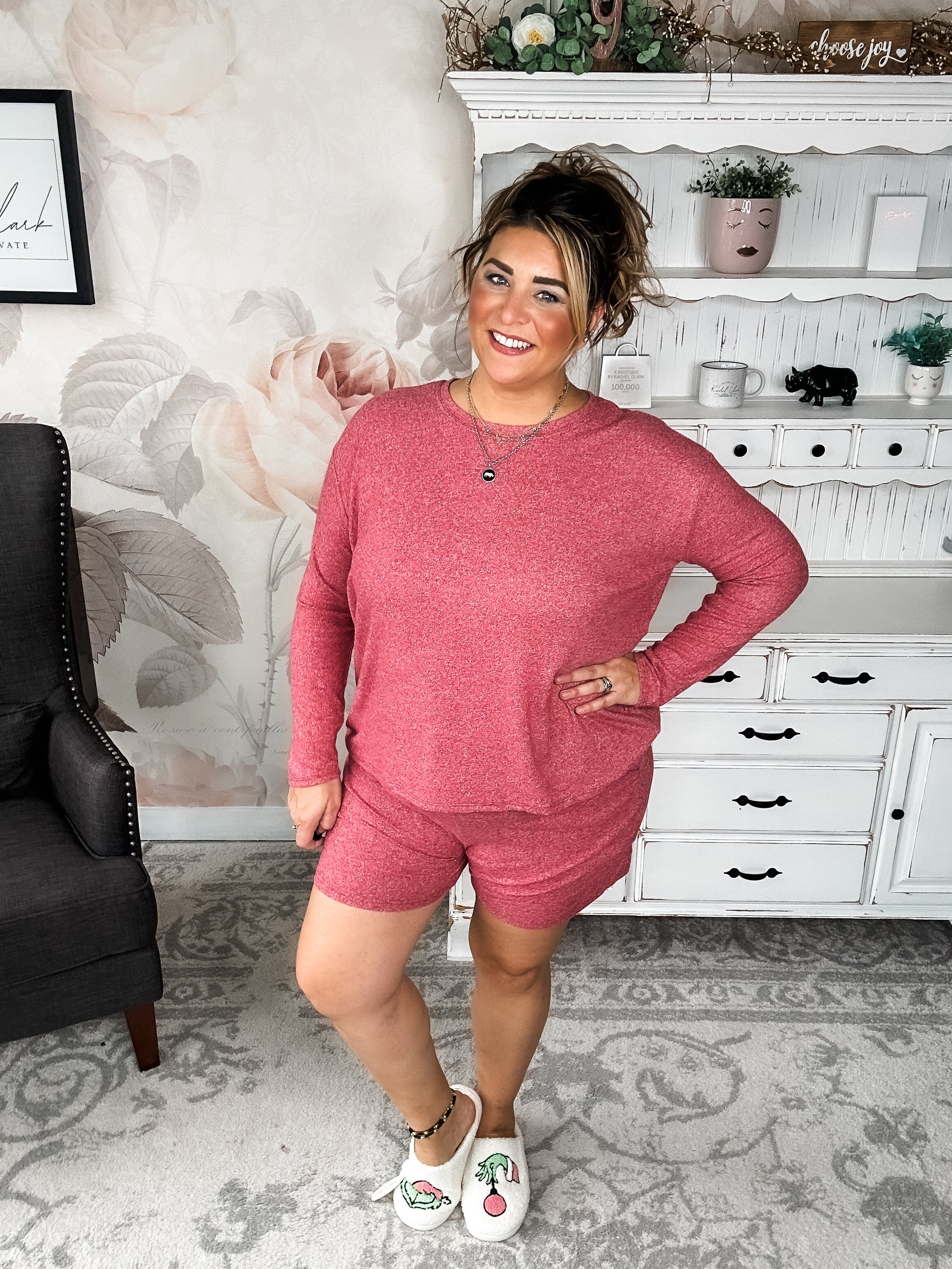 Twilight Traveler Lounge Set - Dark Red