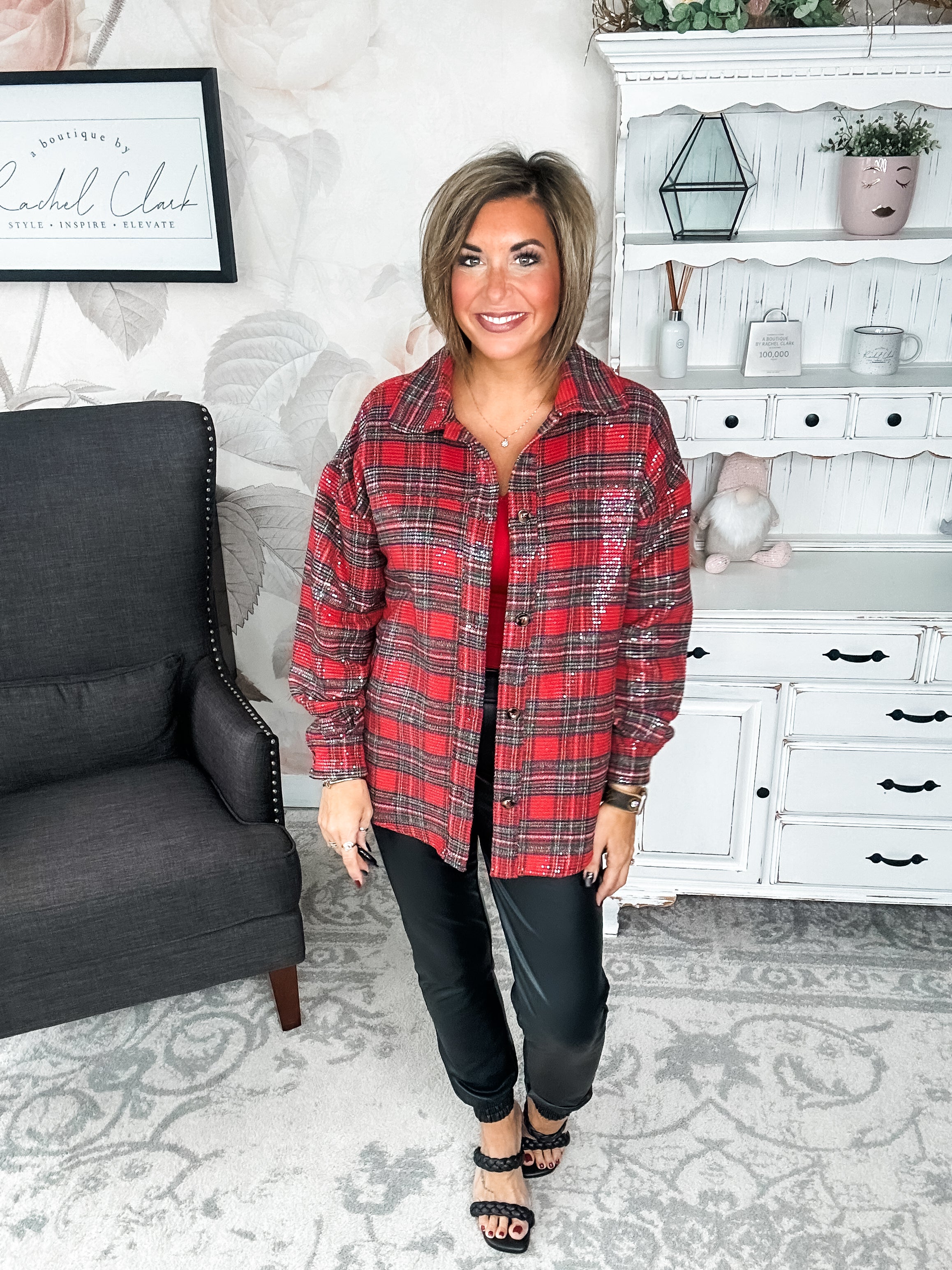 Tinsel Town Plaid Button Down