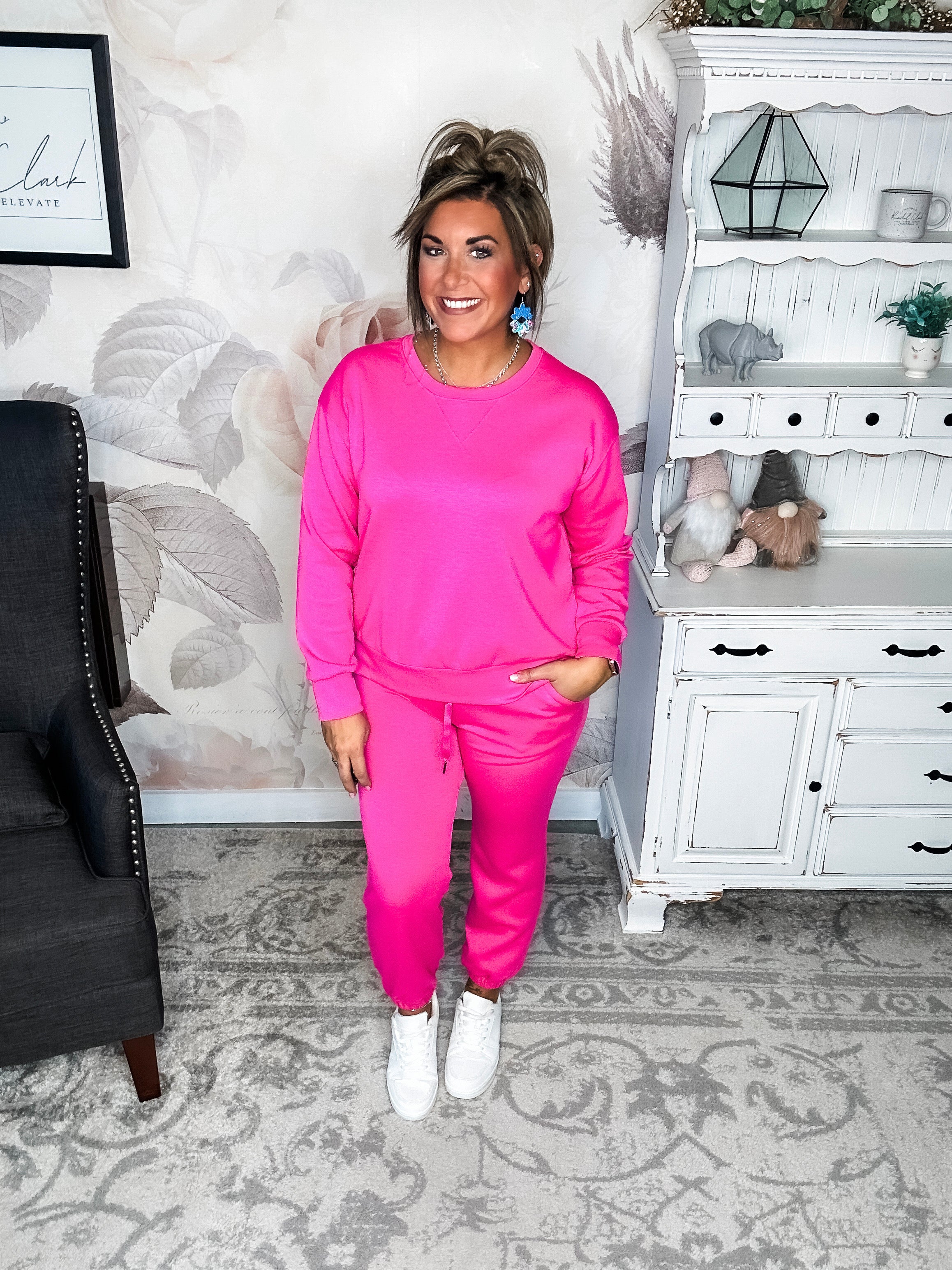 Classy On The Weekend Set - Hot Pink