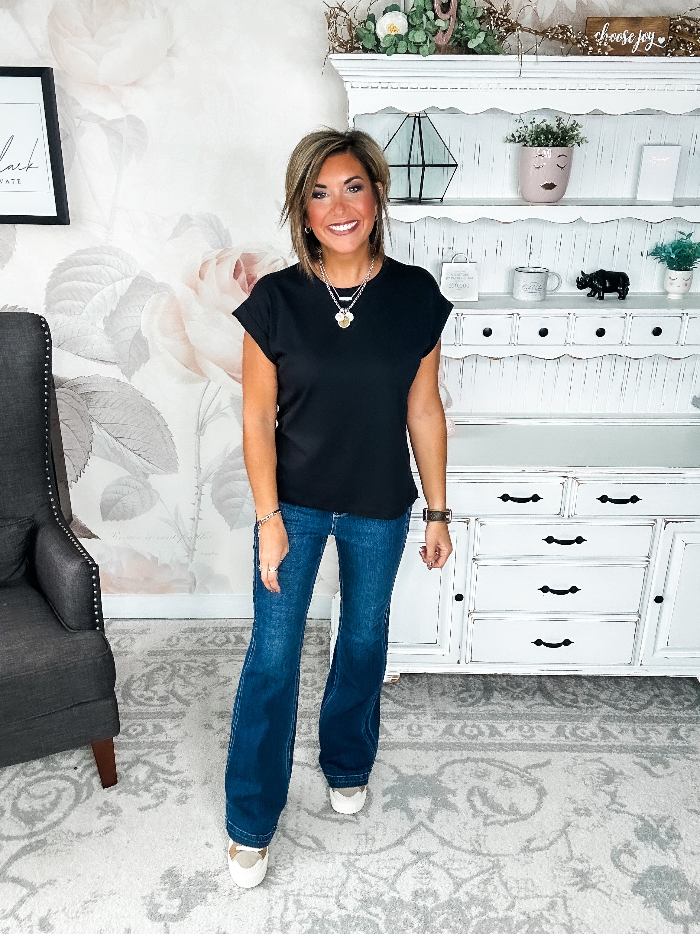 BLACK FRIDAY EXCLUSIVE - Up All Night Short Sleeve Tee- Black