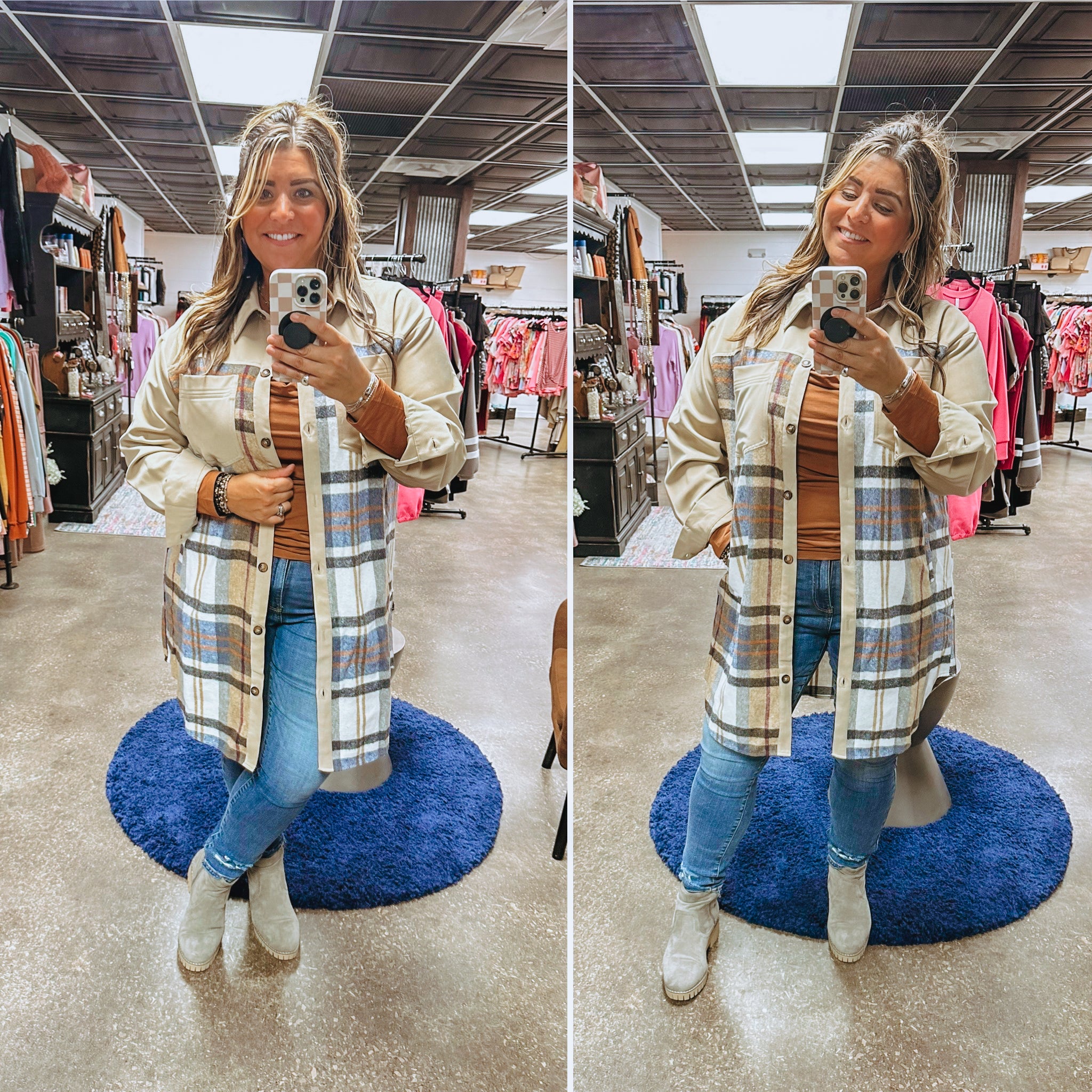 Never Say Goodbye Plaid Shacket