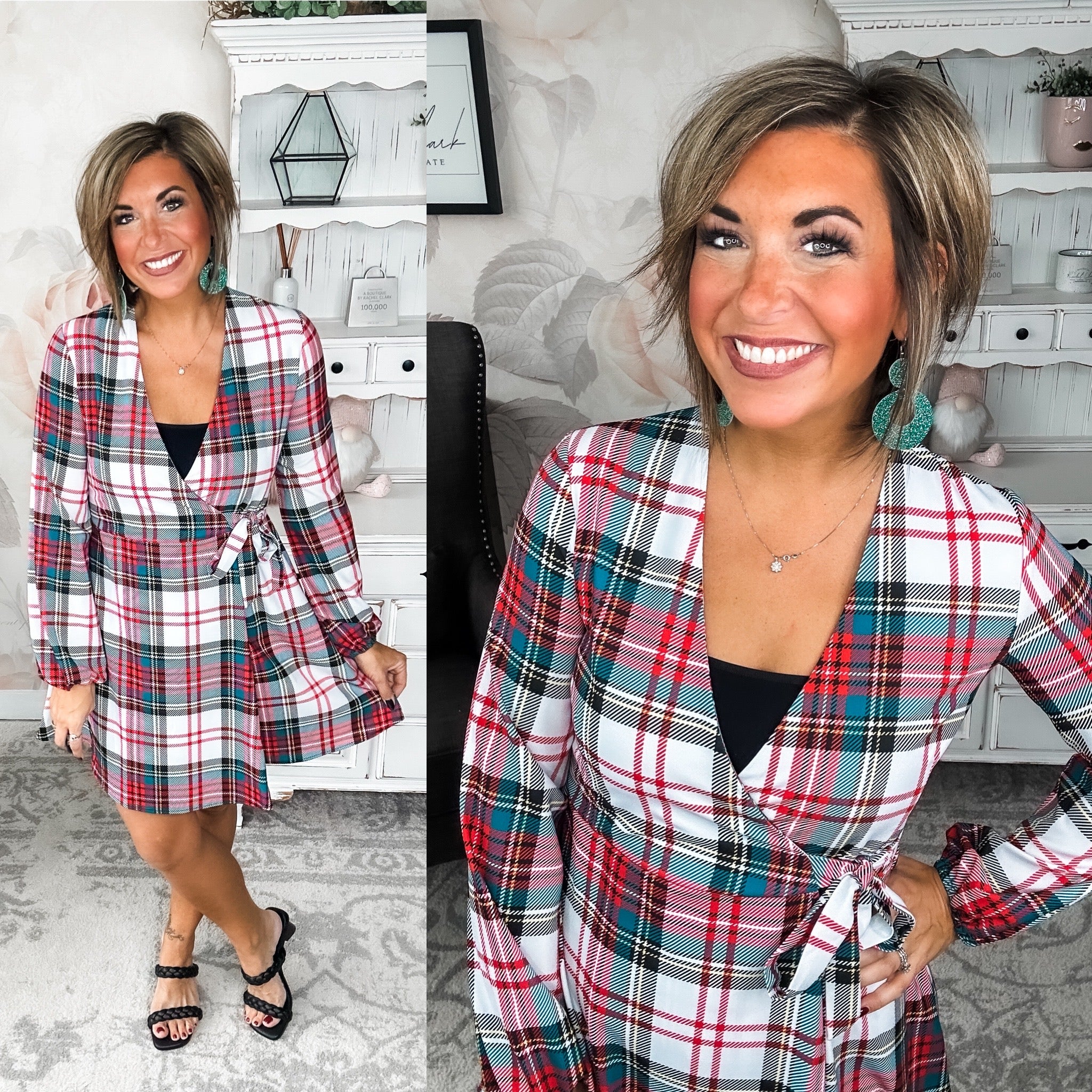 Scotch On The Rocks Plaid Christmas Dress