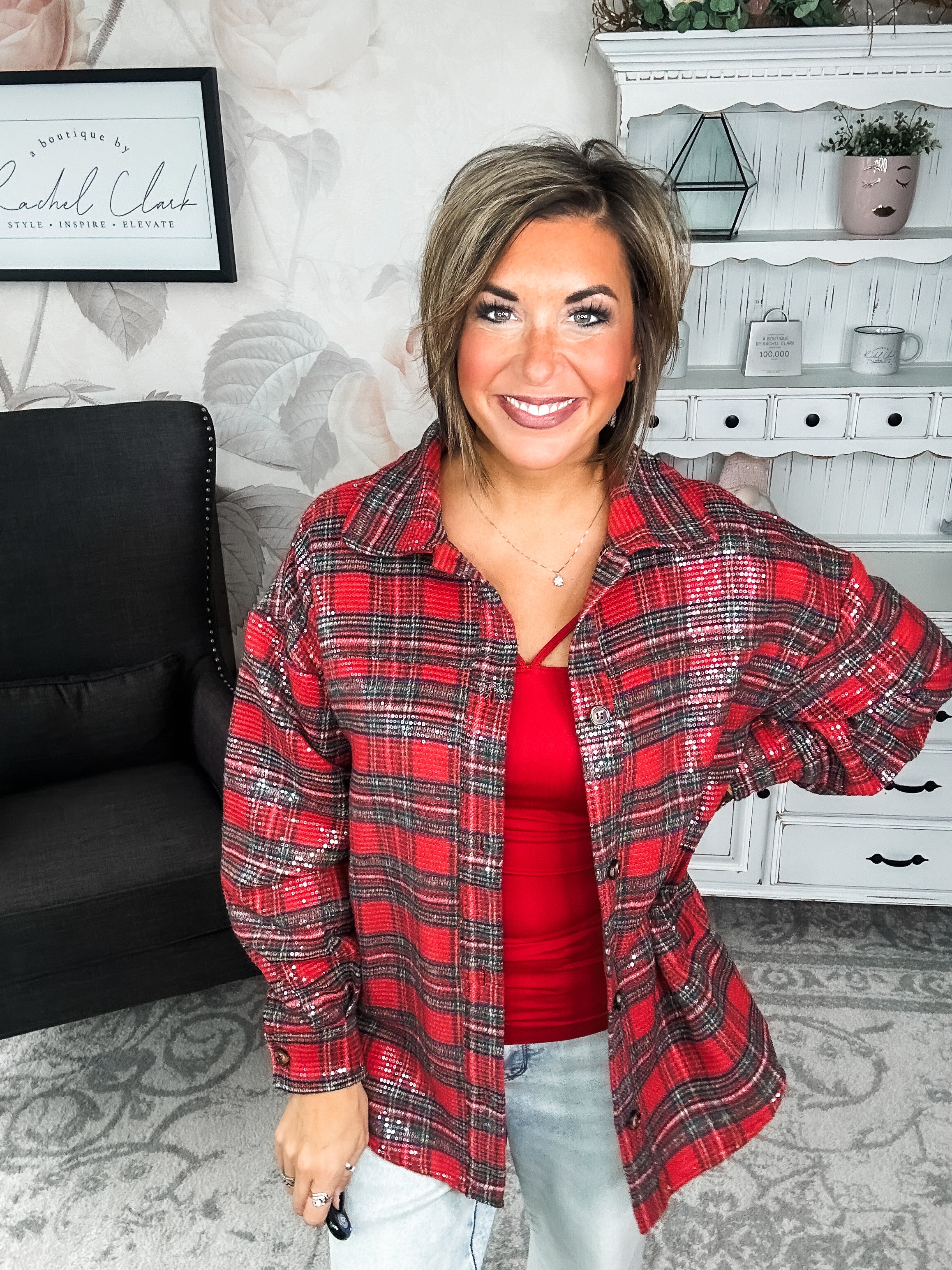 Tinsel Town Plaid Button Down