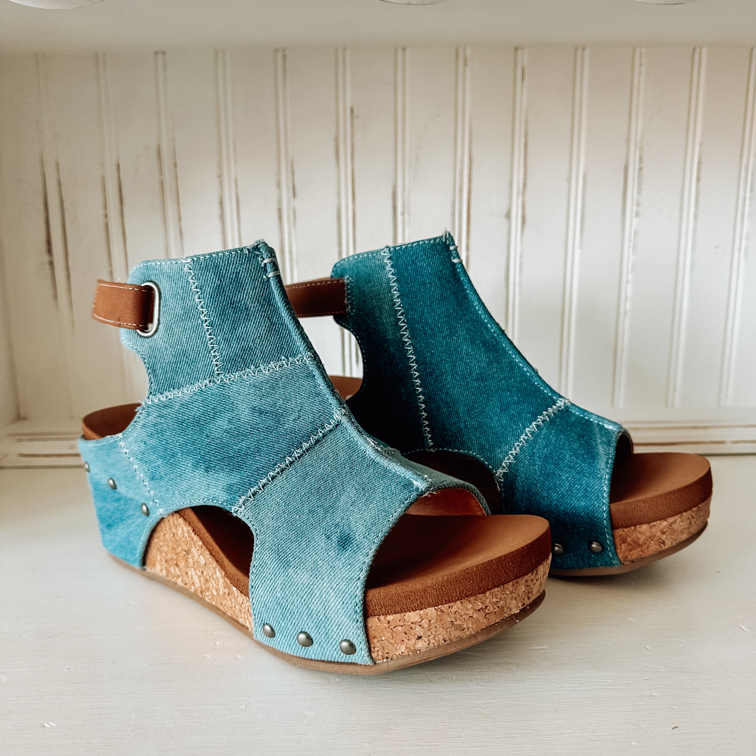 LaLa Wedge Sandal - Denim