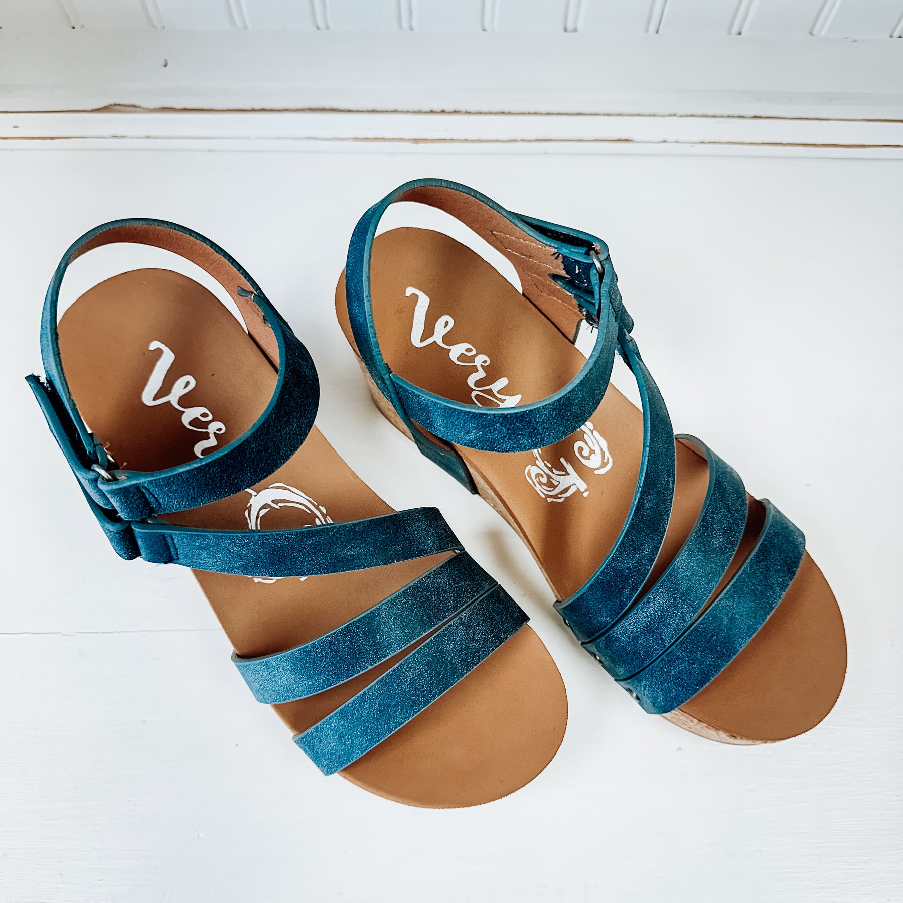 Hariett Wedge Sandal - Navy