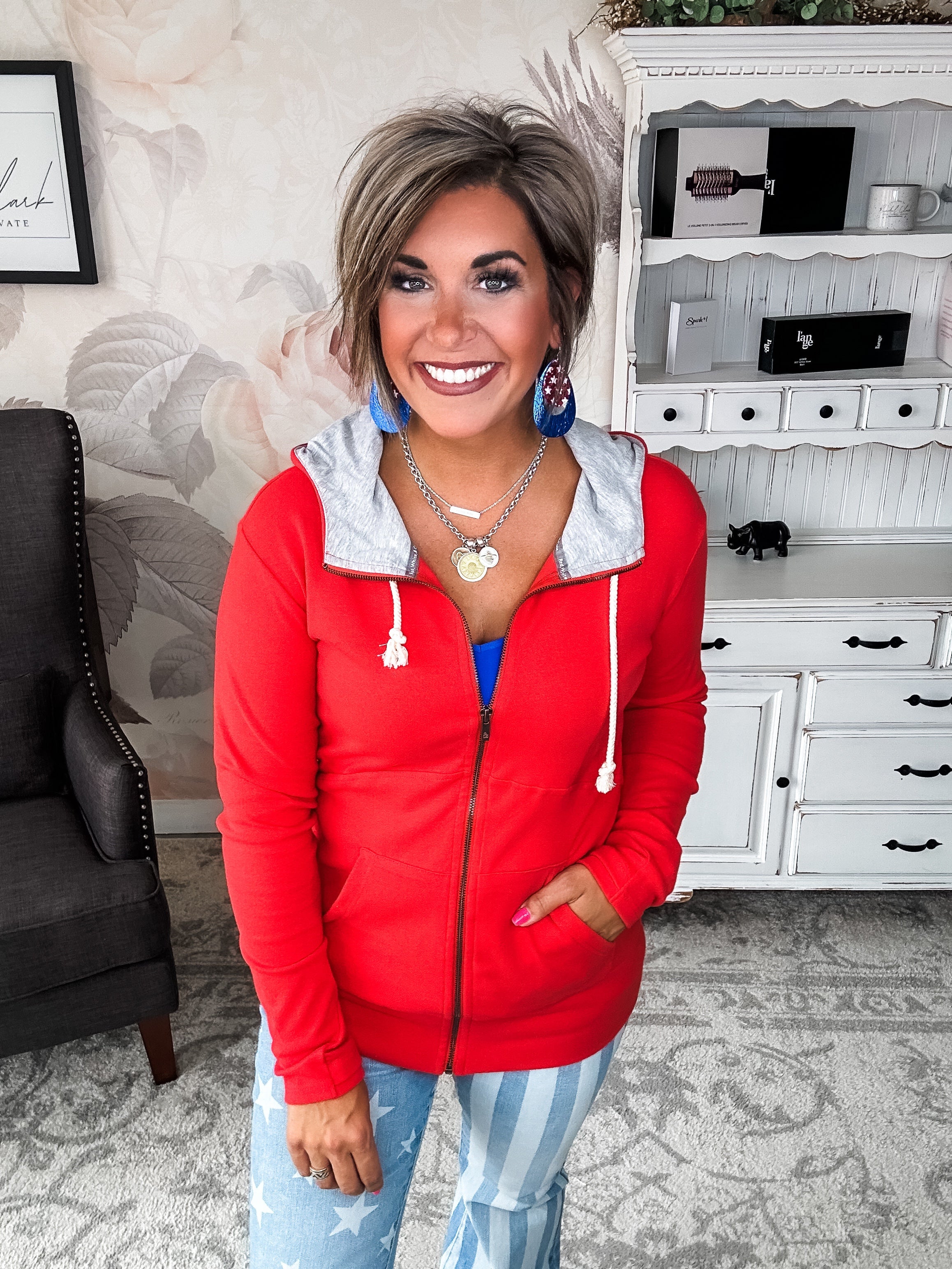 Ampersand Avenue Fullzip Sweatshirt Made in the USA