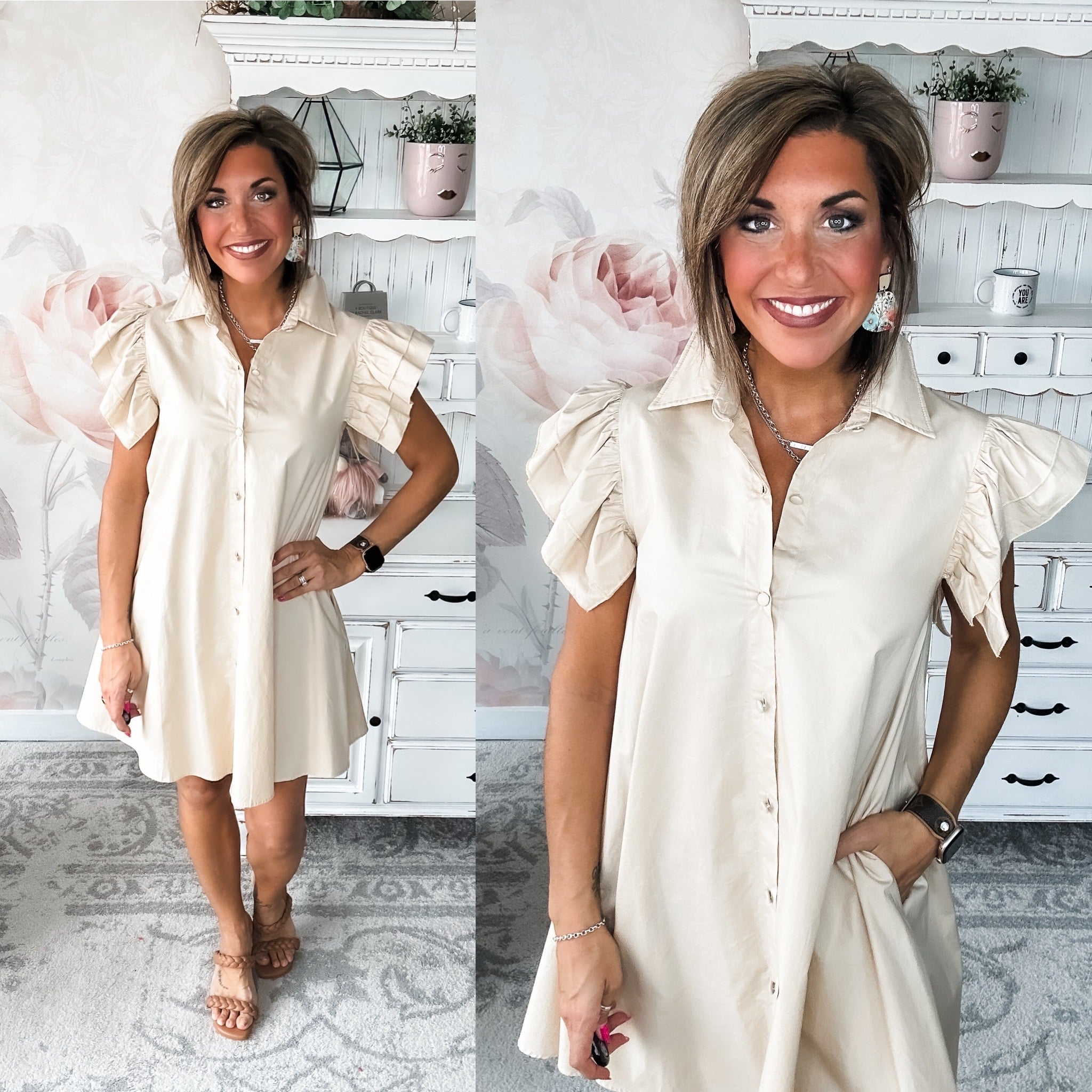 Our Next Adventure Button Down Dress