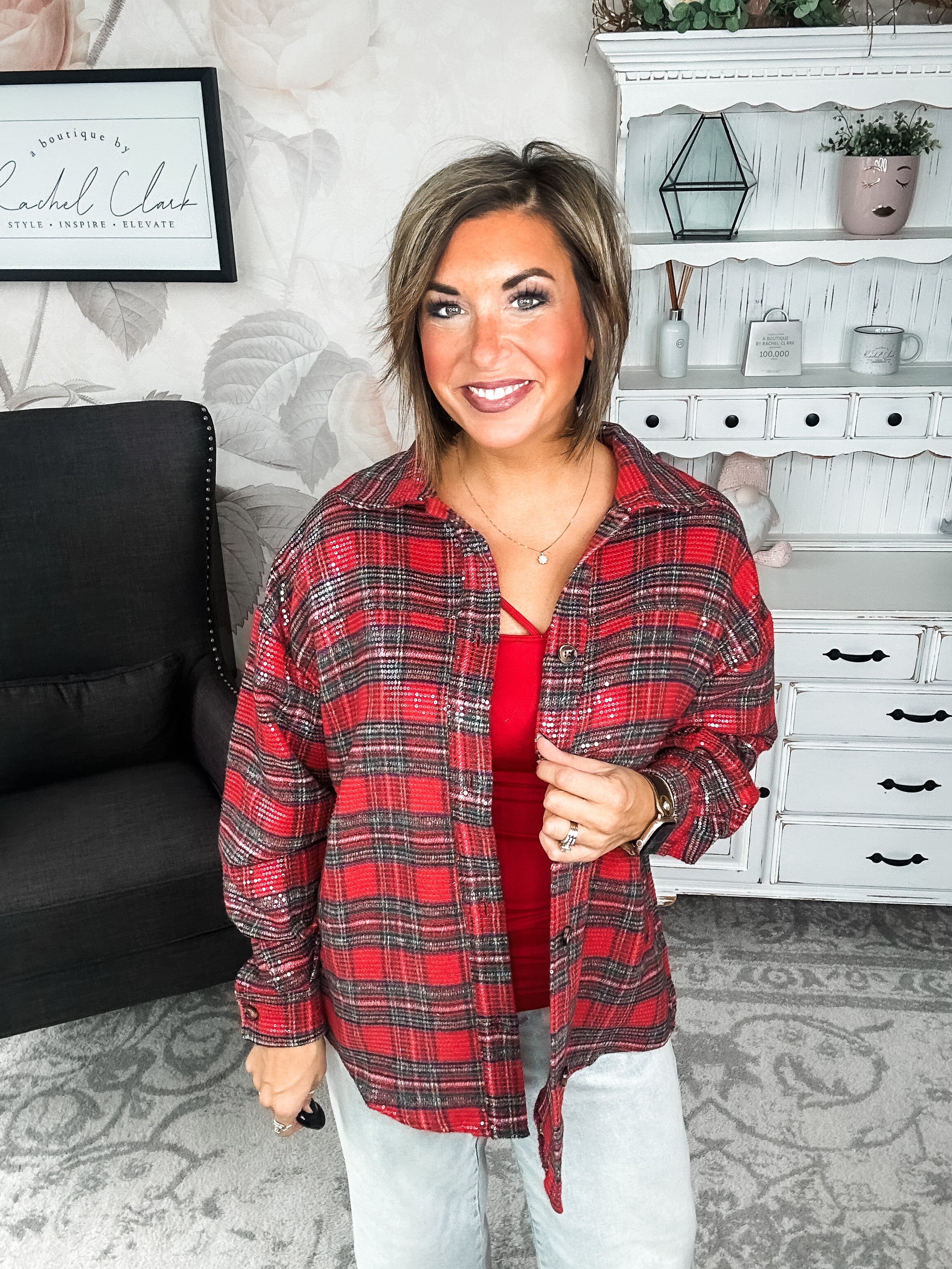 Tinsel Town Plaid Button Down