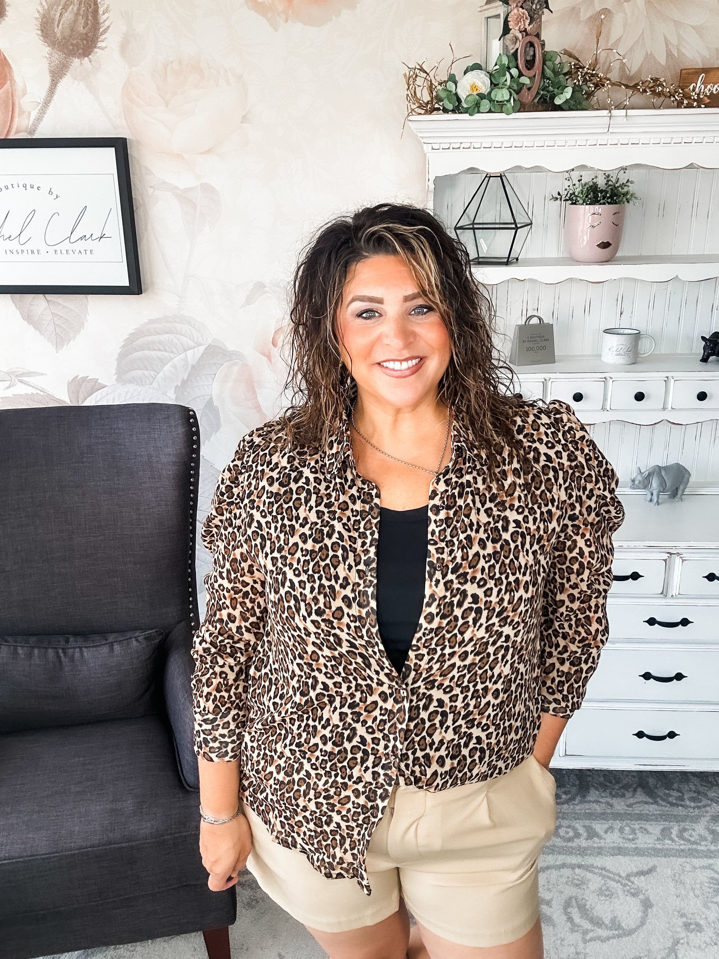 Watch Over You Leopard Blouse