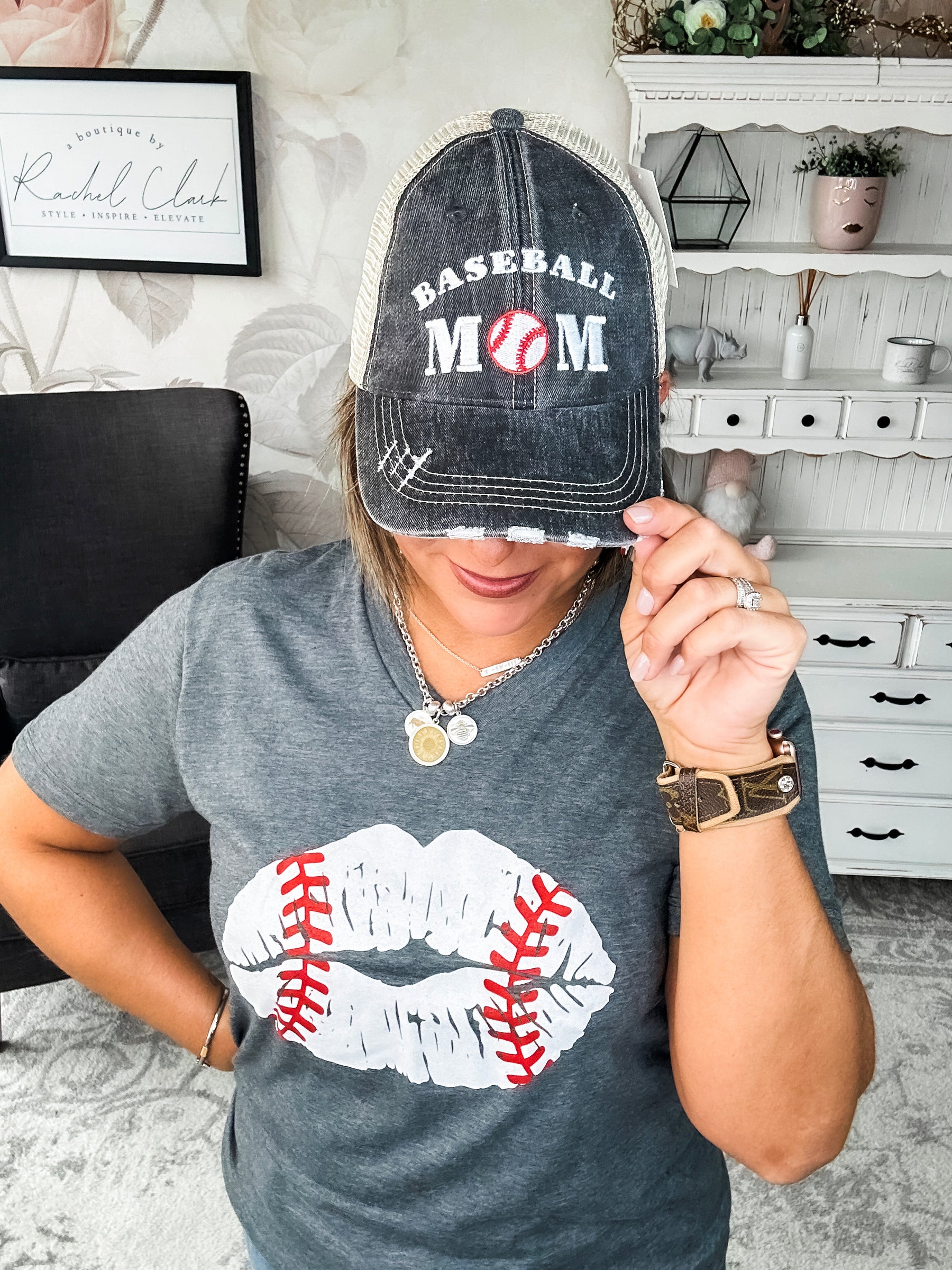 Baseball Lips Graphic Tee