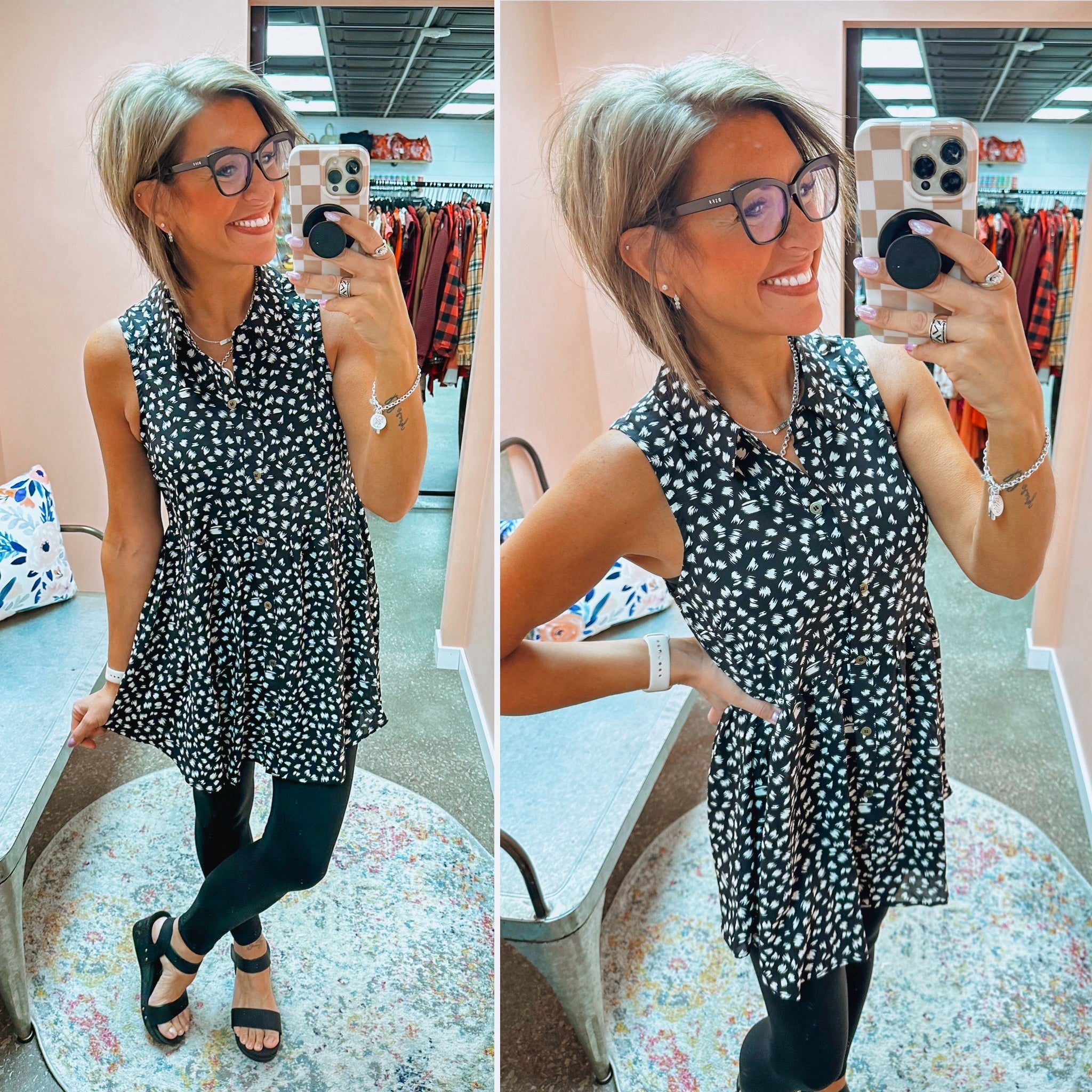 The Time Has Come Button Down Tunic